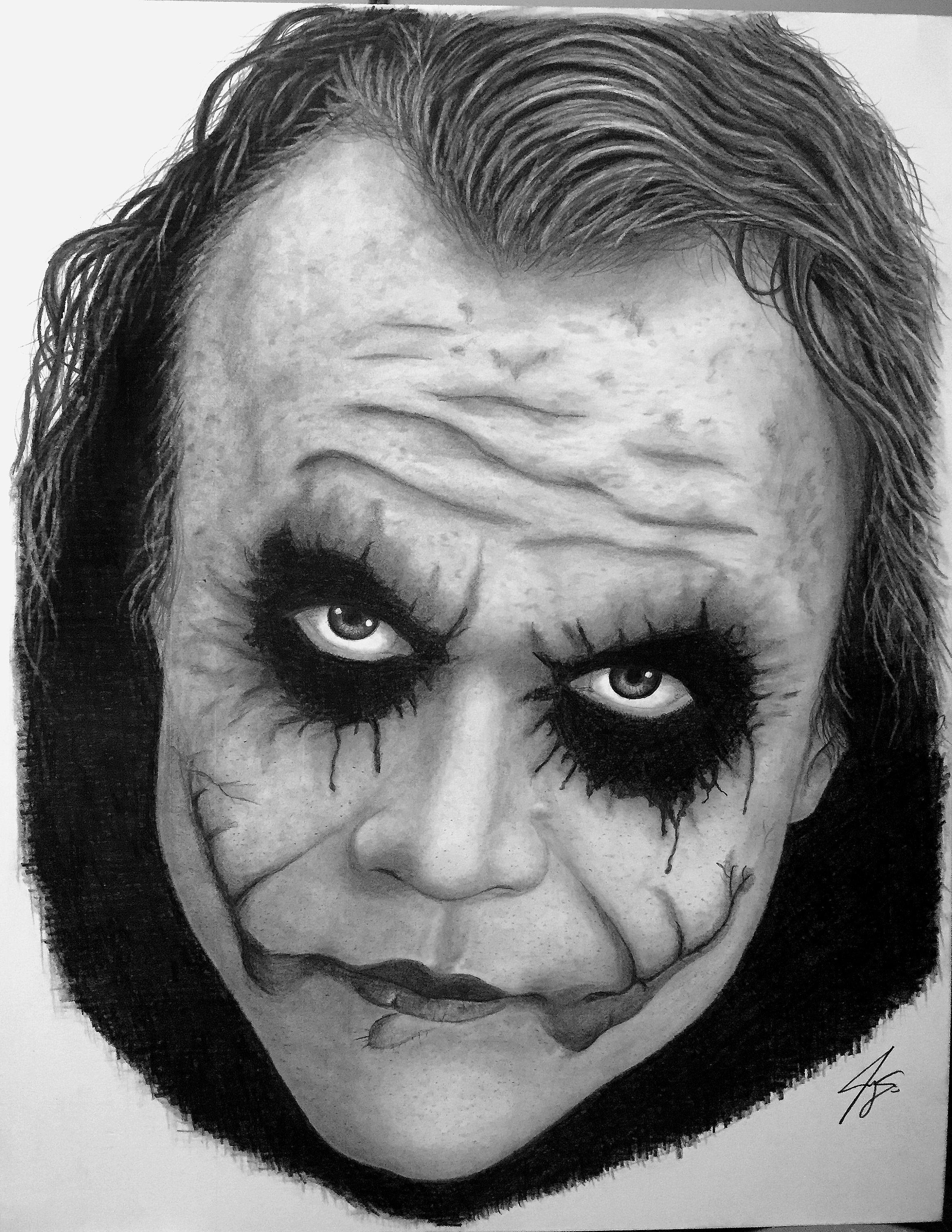Wallpaper #UxouUZMB1yWOL4qg54He48 Jokerheath Ledger Portrait Graphite Pencil Drawing Print Etsy