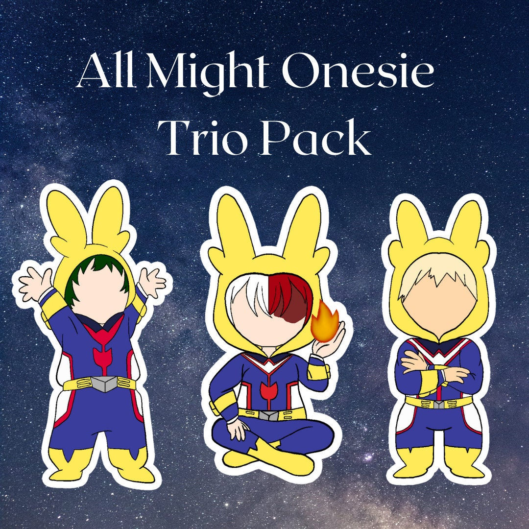 Wallpaper #OGdH-JIBSpphPi3-nIkz332 My Hero Academia All Might Onesie Inspired Sticker Etsy