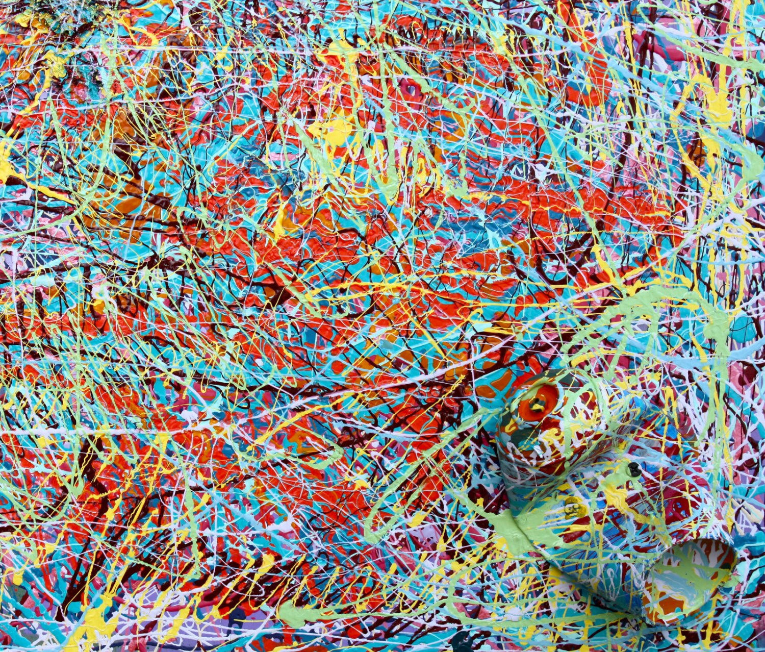 Wallpaper #SWeu7pIBSpphPi3-HV6n155 Abstract Expressionism Fine Art Original Signed Painting on Wood Spray
