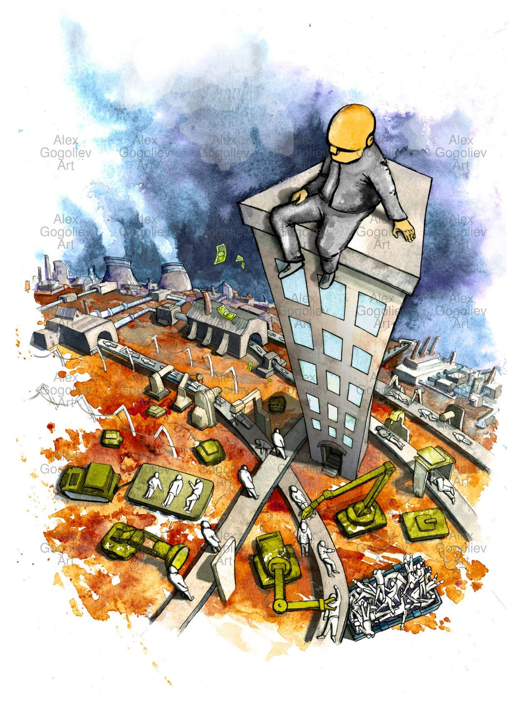 Wallpaper #NWcH9pIBSpphPi3-kYJt99 Human Factory Dystopian Factory Art Print Factorio Etsy