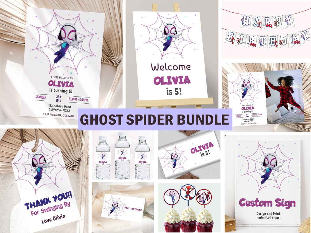 Wallpaper #XPTBOZMBKFX8bn3rFHcU13 Ghost Spider Birthday Invitation Bundle Spidey and His Amazing Friends