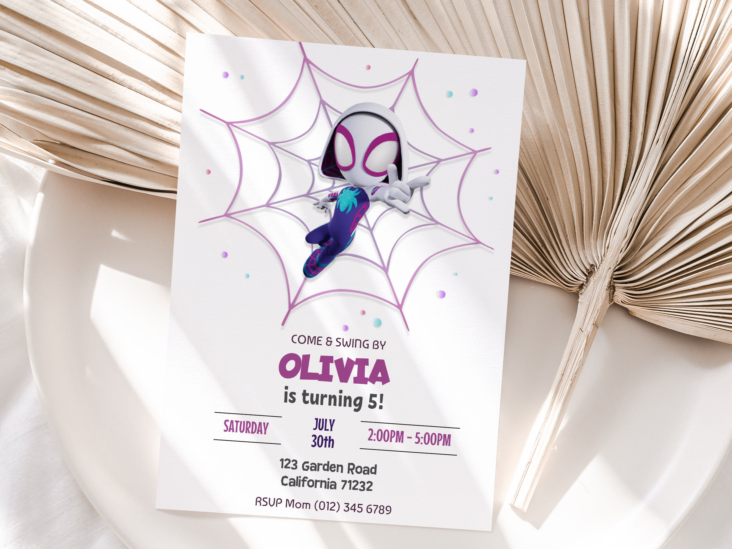 Wallpaper #g_RLOZMBKFX8bn3rLHYG191 Ghost Spider Birthday Invitation Gwen Stacy Birthday Party Etsy Uk