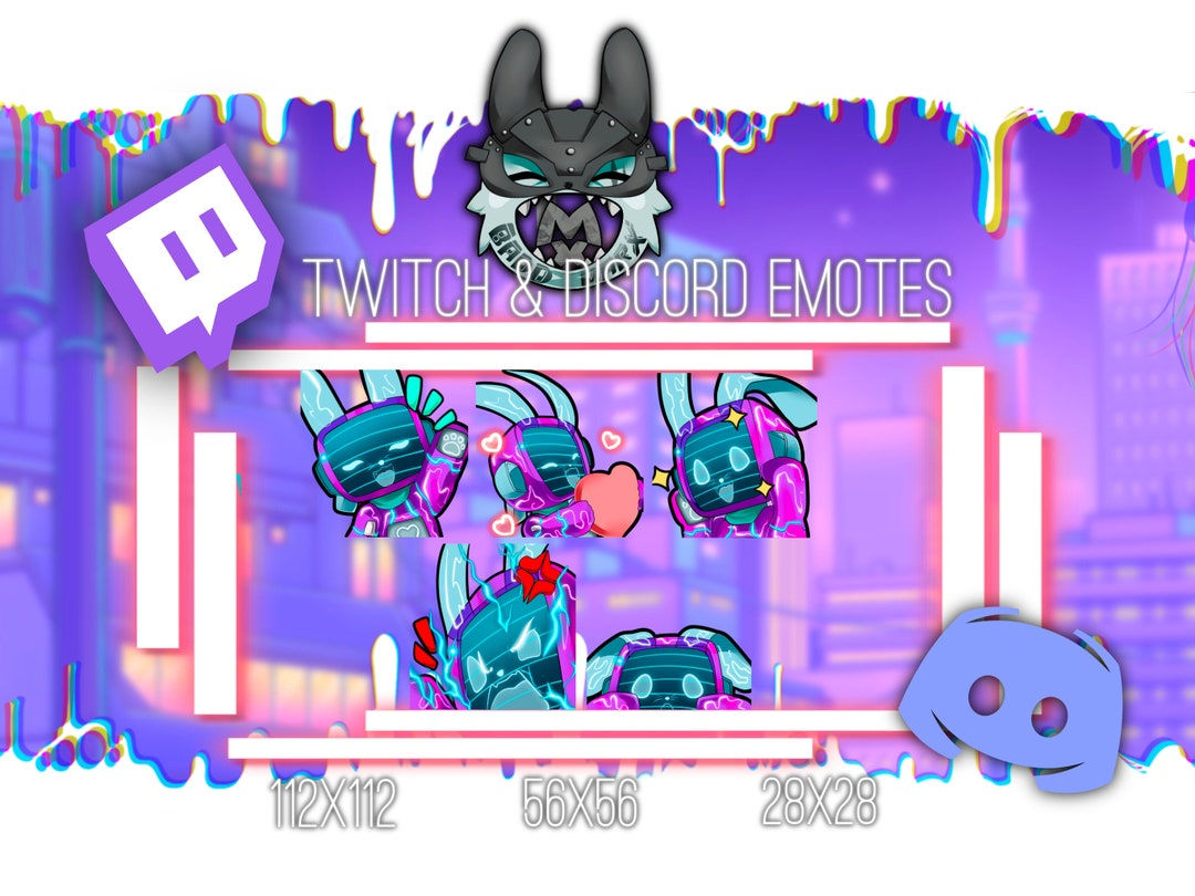 Wallpaper #qa3MMZMBKf019FdaUxGB236 Cyberpunk Bunny Kawaii Emotes for Twitch and Discord Cute Etsy