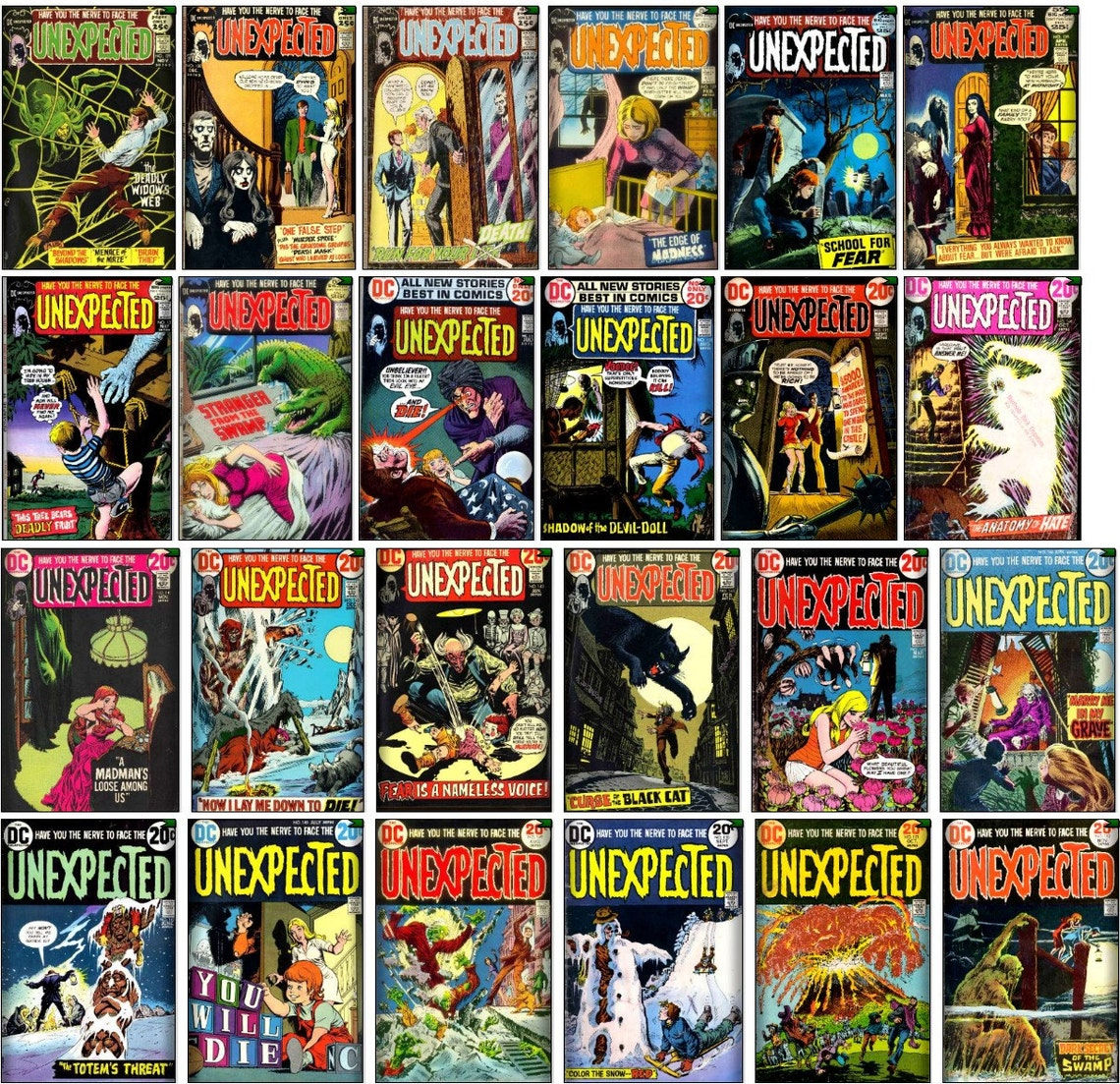 Wallpaper #aO80TZMBMN-XEVvVKj_l159 Silver Age Comics 1960s the Unexpected Complete Run of 118 Issues
