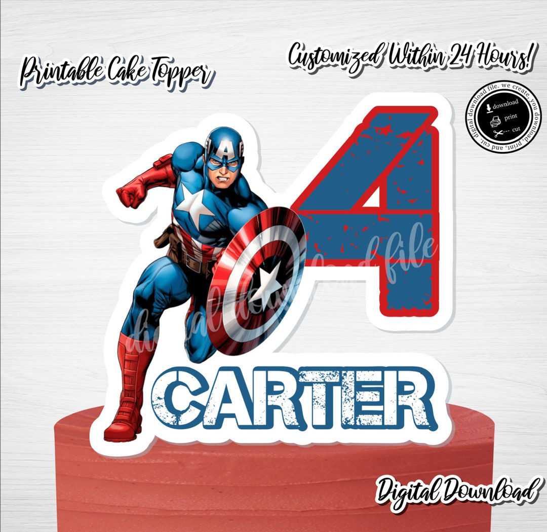 Wallpaper #jX328Y4Bnwiau_P66wpC19 Captain America Cake Topper Captain America Party Sign Captain