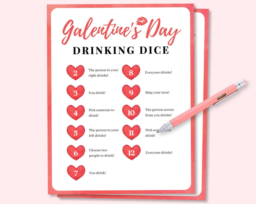 Wallpaper #g2zNKZMBMyCOpUSXDRRd54 Galentines Day Dice Drinking Game Galentines Day Party Game for Adults
