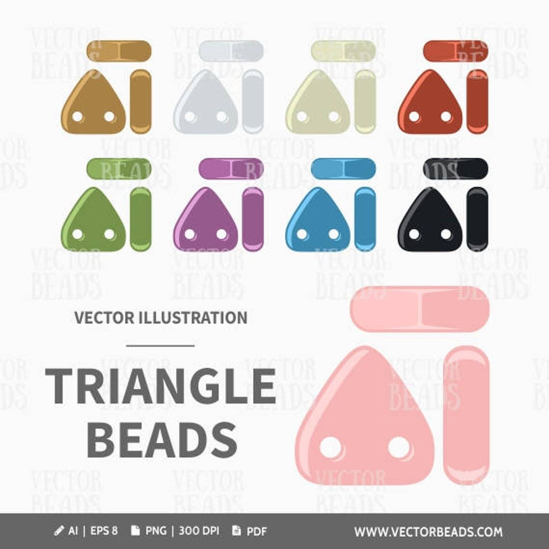 Wallpaper #_GcLCZMBSpphPi3-ZM3k206 Clipart Set of Two Hole Triangles Beads Vector Graphics Instant