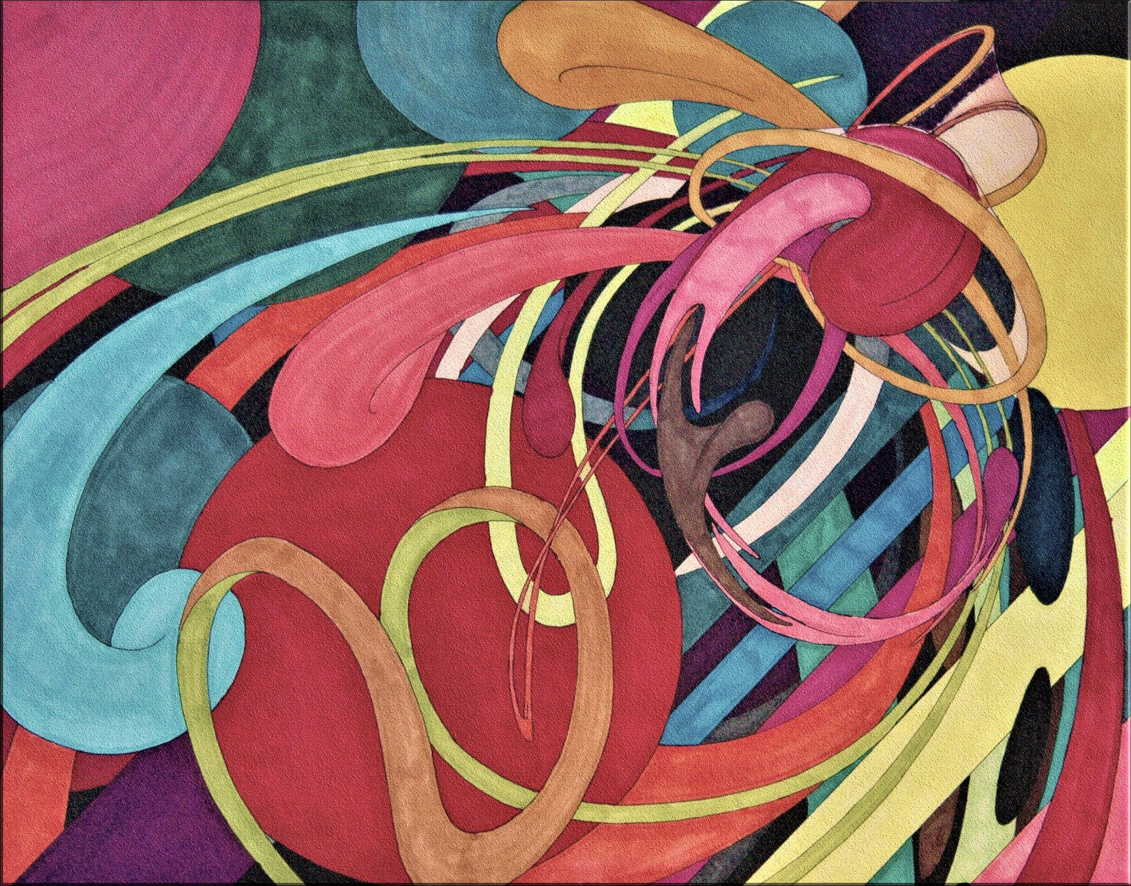 Wallpaper #W2ex7ZIBSpphPi3-OlmC310 Abstract Art Print Title Colors Gettin Busy Etsy