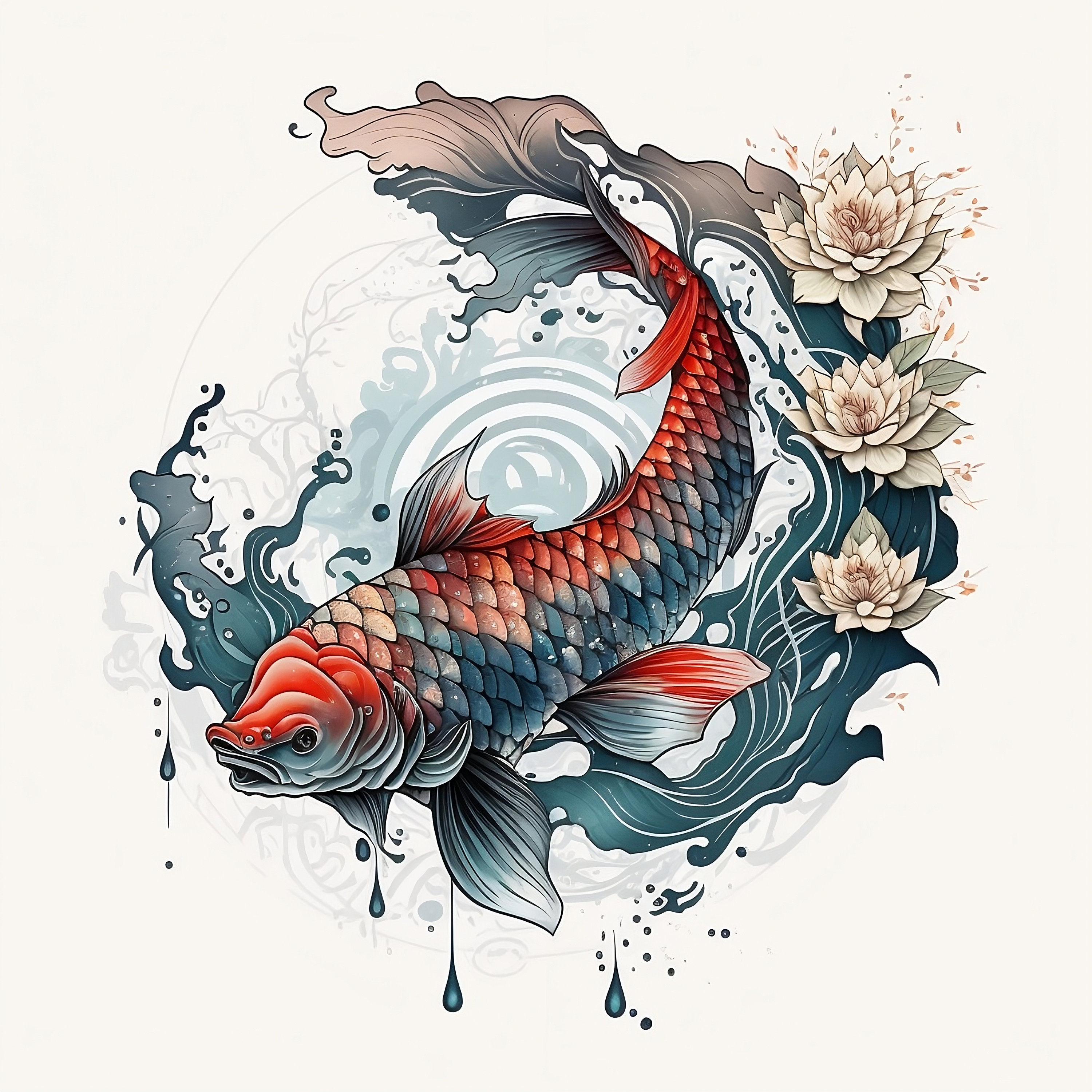 Wallpaper #4177e Half Sleeve Koi Fish Tattoo Chronic Ink