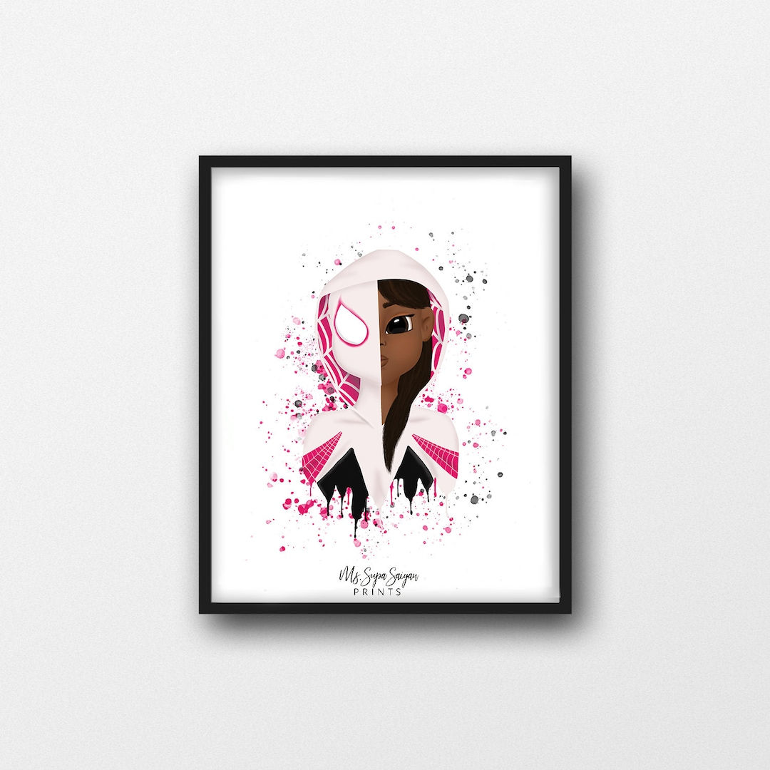 Wallpaper #w_SBOpMBKFX8bn3r_Hjv370 Gwen Stacy Spider Girl Printable Printable Art Black Girl Etsy