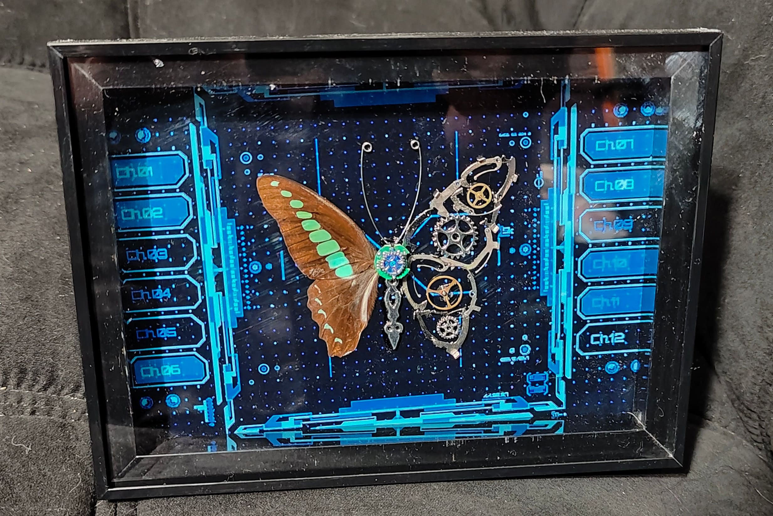 Wallpaper #tX0I8o4Bnwiau_P6yAoe25 Blue Cyberpunk Butterfly Etsy