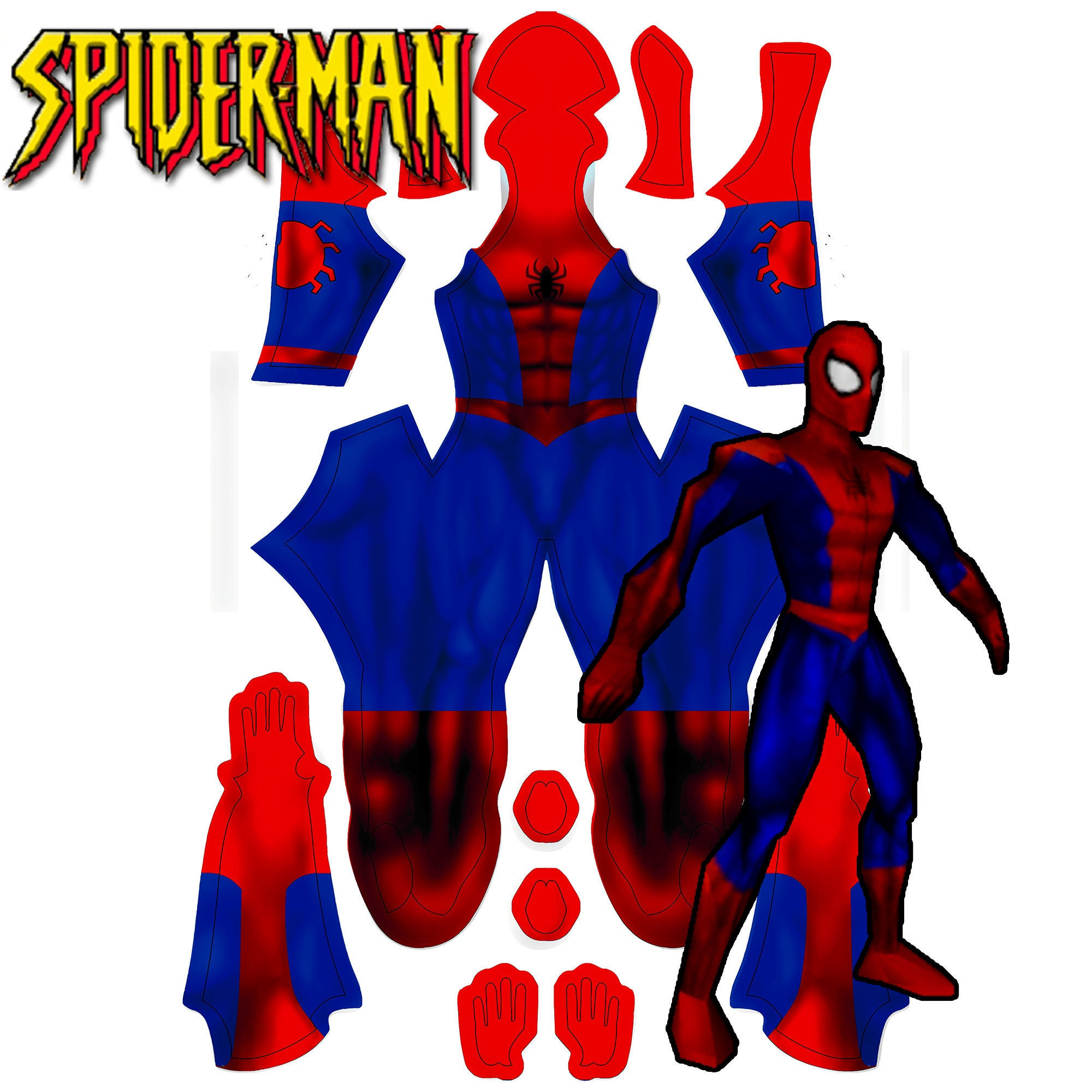 Wallpaper #4vQTOpMBKFX8bn3rknfp248 Neversoft Spider Man Pattern V1 Psx and N64 Version Etsy