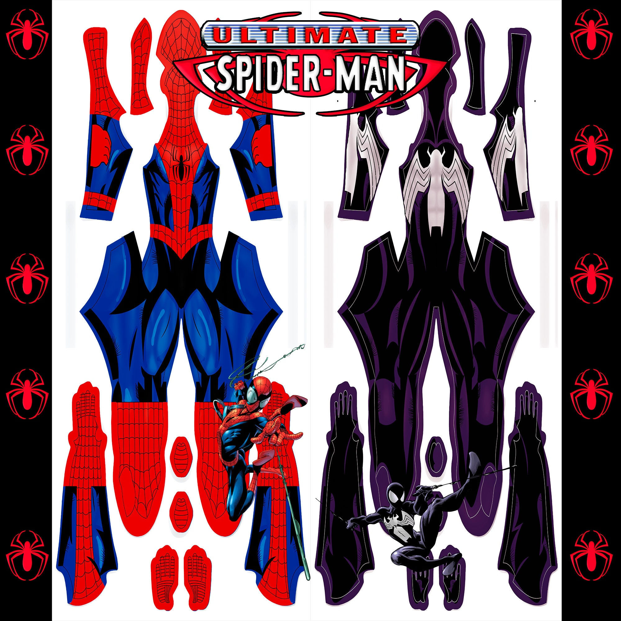 Wallpaper #ZIvpcpcBcm9NJah-1nQn19 Ultimate Spider Man Venom Saga Suit Patterns Comic Styled V1 Etsy