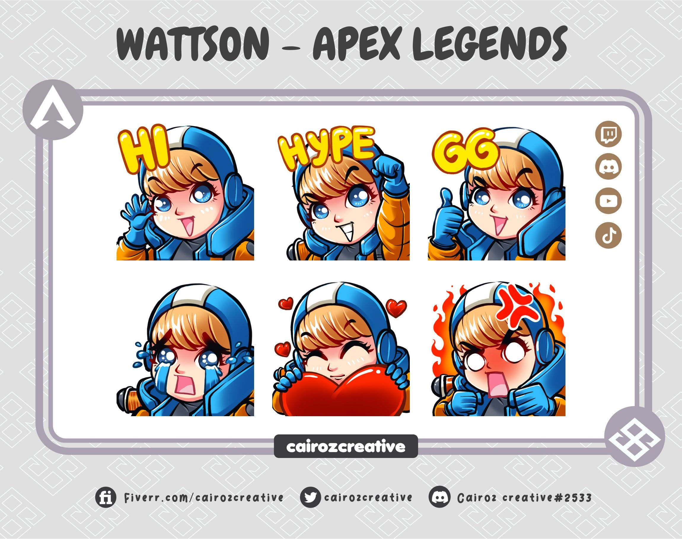 Wallpaper #0mf0DJMBSpphPi3-q-Fi244 Wattson Apex Legends Twitch Emotes Pack Chibi Wattson Apex Legends