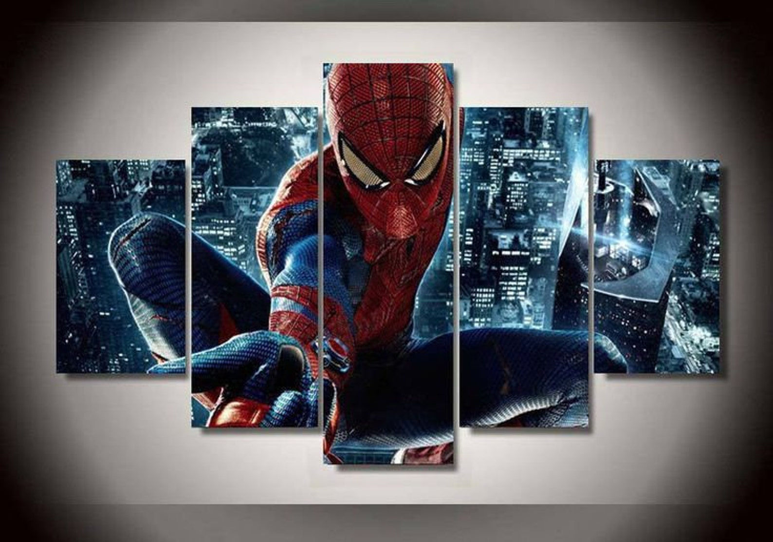 Wallpaper #9zF2NZMB5zzyi_yYU1bc4 5 Panels Spiderman Canvas Art Marvel Spider Man Poster Piece Etsy