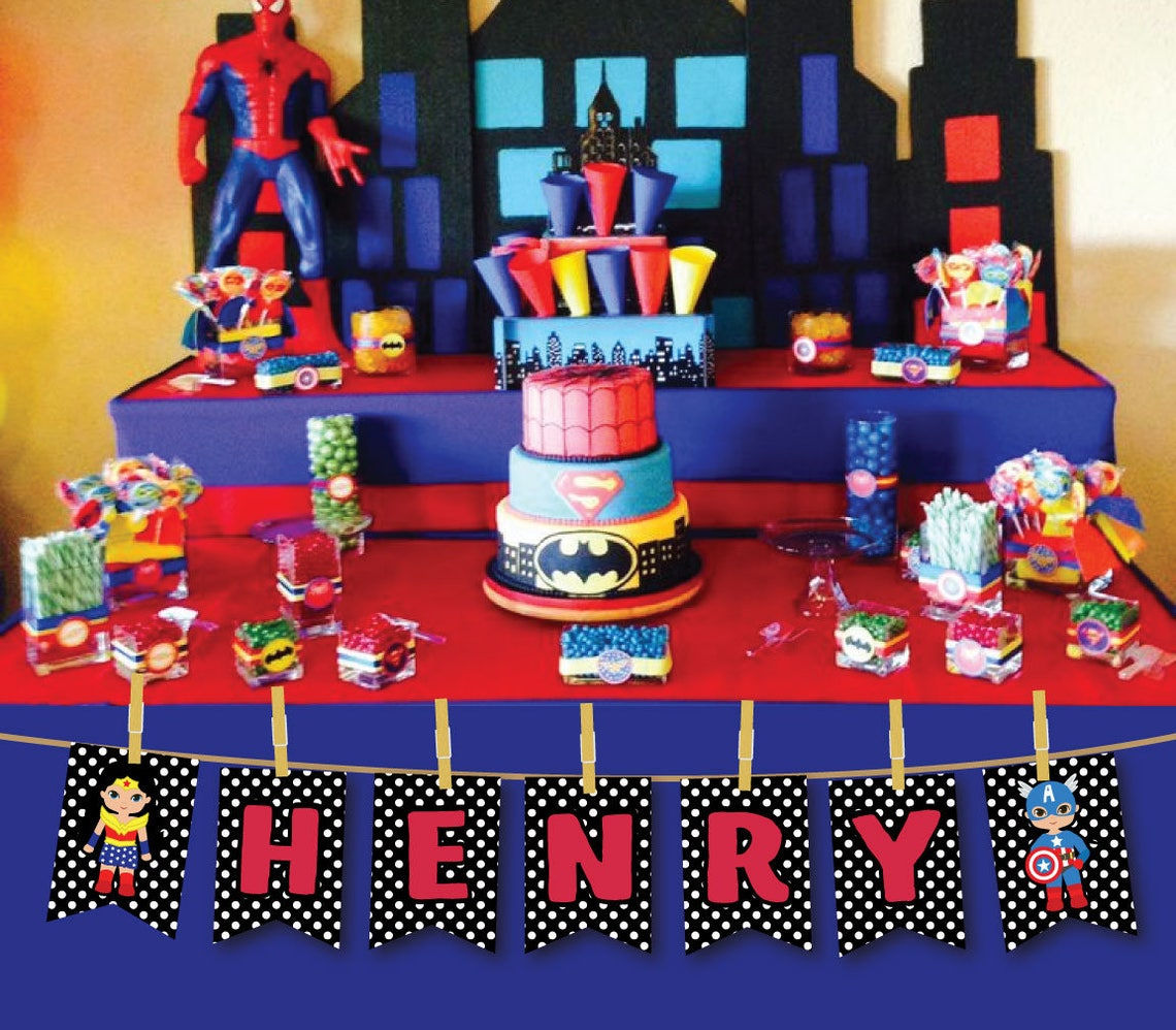 Wallpaper #mTEHNpMB5zzyi_yYhFhv126 Super Hero Party Banner Superheroes Birthday Marvel Banner Etsy