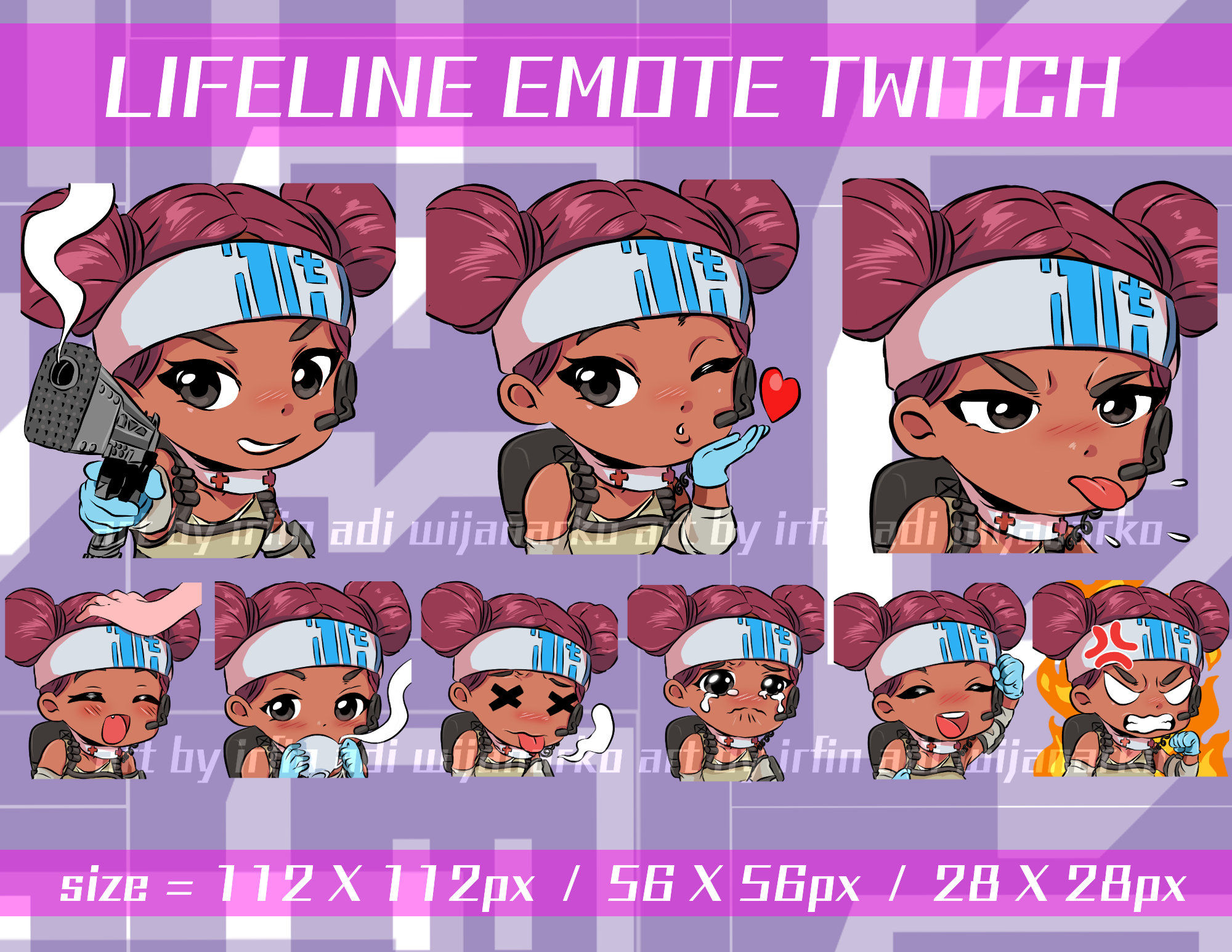 Wallpaper #KmhvIpMBSpphPi3-ejPs138 Digital Emotes for Twitch Mirage Apex Legends Chibi Mirage Apex Legends