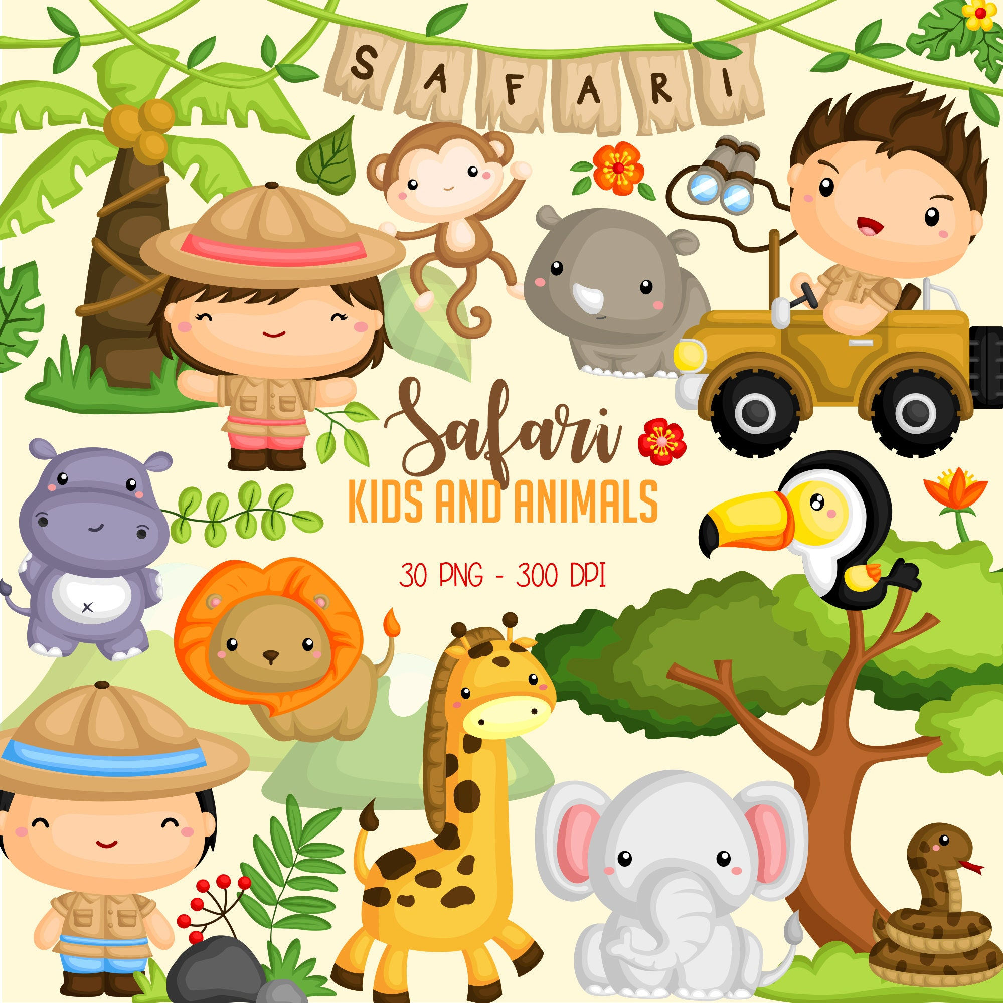 Wallpaper #03c4b Happy Jungle Safari Birthday Our Amhiraya Studio