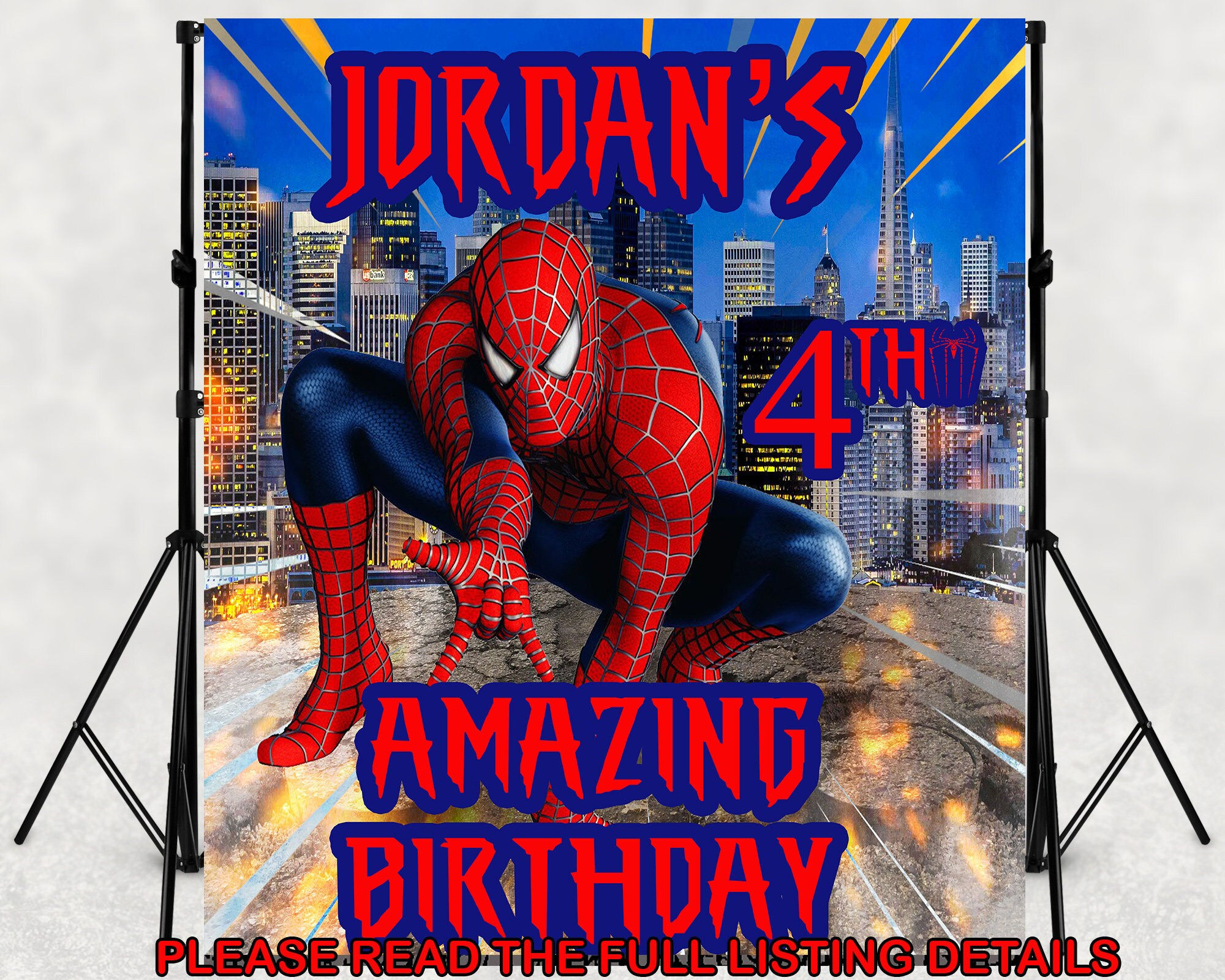 Wallpaper #mxmQOo8BtGB6xQ78yq3q38 Spiderman Vinyl Backdrop Spiderman Birthday Party Decor Etsy