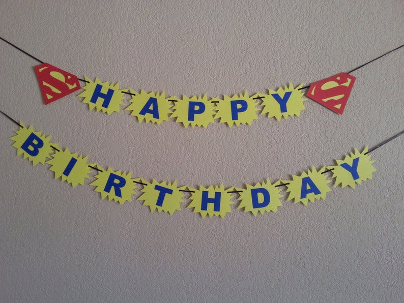 Wallpaper #GJzz4JIBZHQxiYarf7n210 Superman Happy Birthday Banner Can Be Personalized with Name Etsy