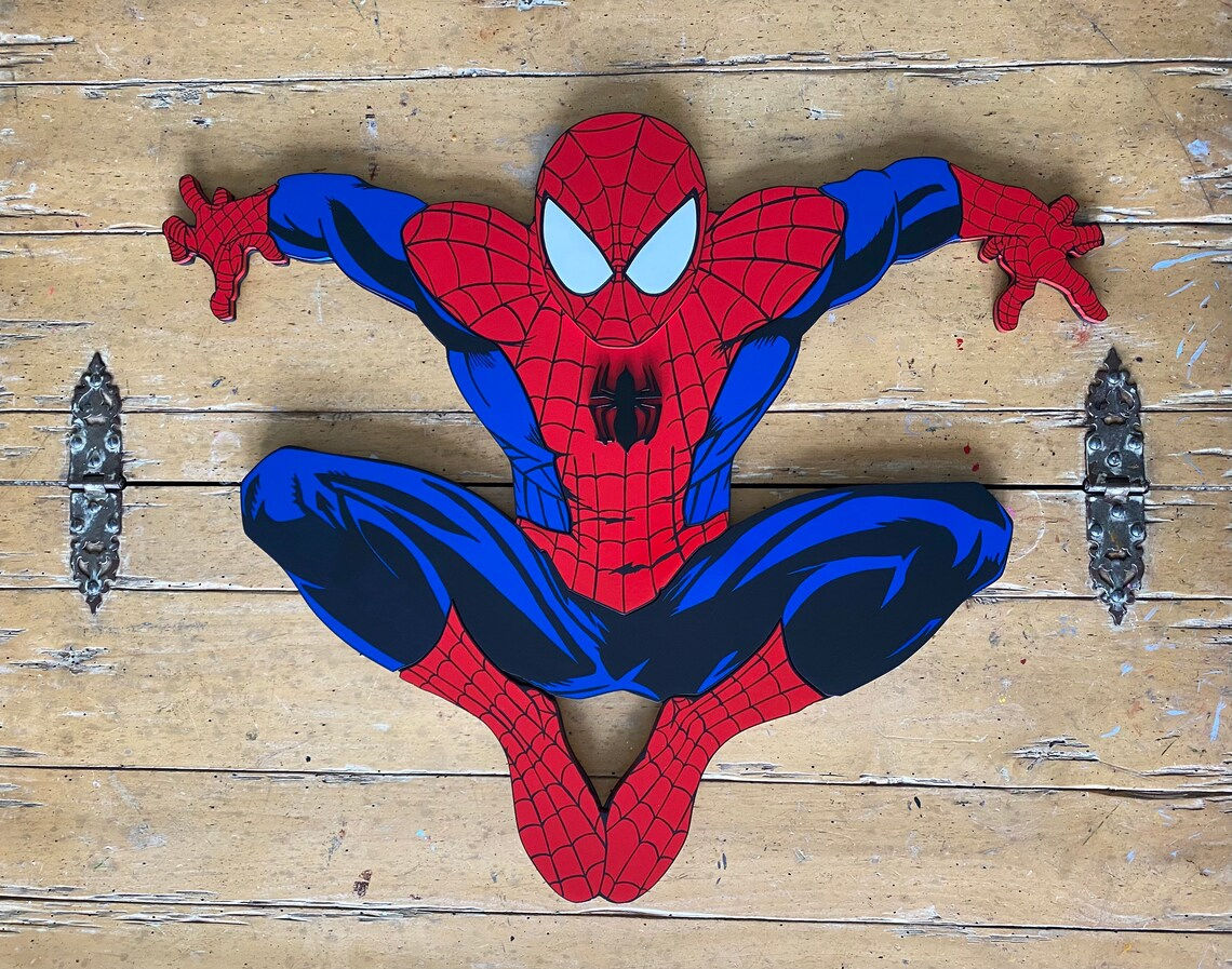 Wallpaper #J6UiMpMB0vj5YdARCdMq64 Spider Man Wooden Sign Etsy