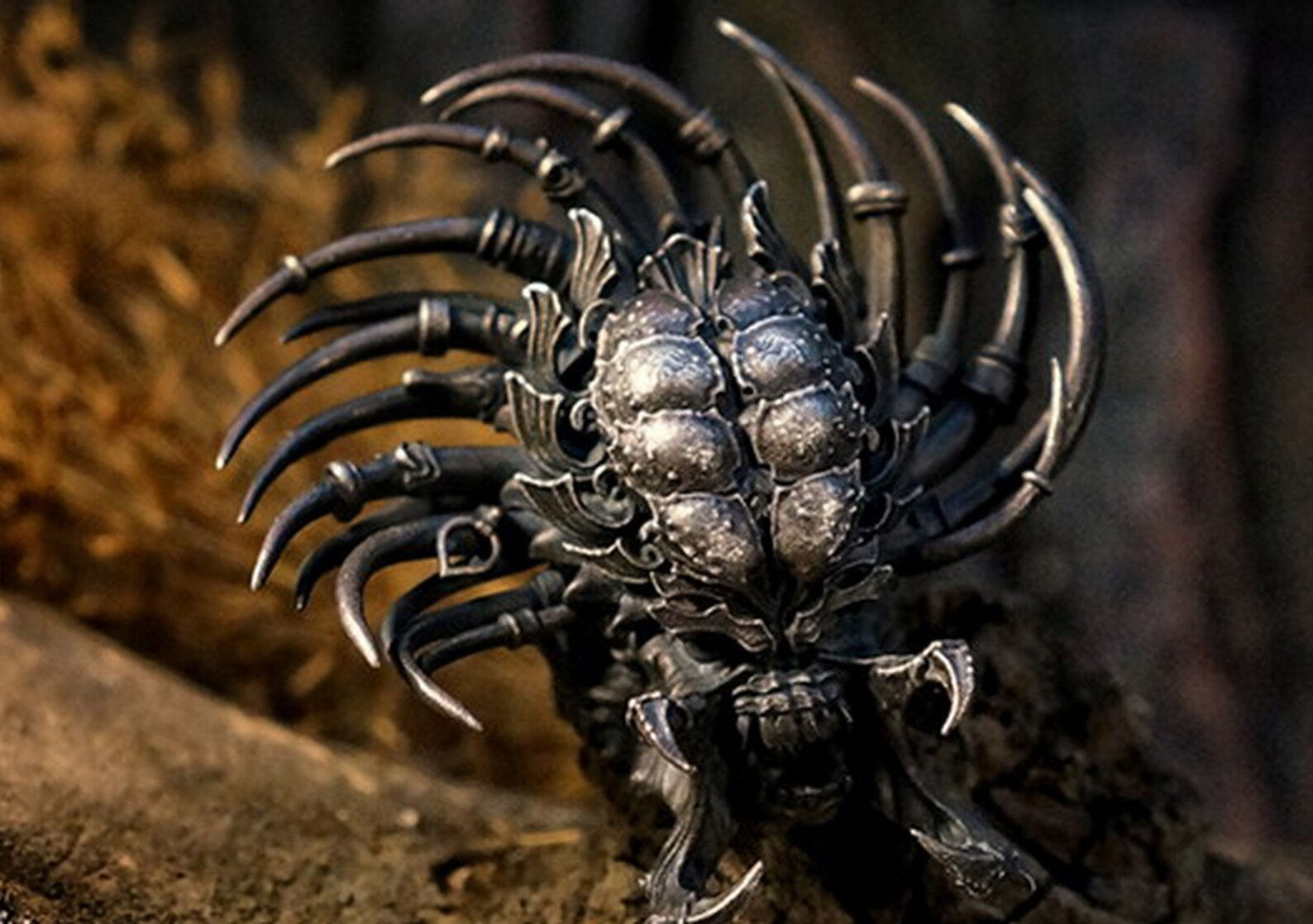 Wallpaper #7xkHF48BtGB6xQ78Am4p13 Alien Predator Ring Silver Steampunk Alien Predator Animal Etsy Uk