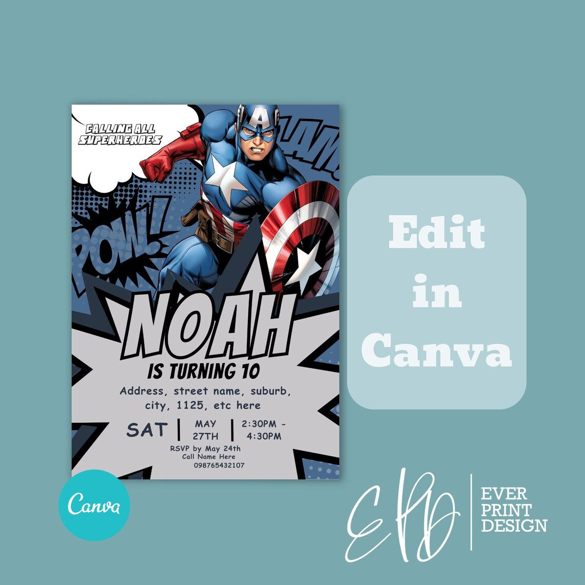 Wallpaper #ExkbEI8BtGB6xQ78xV6e42 Captain America Birthday Invitation Avengers Birthday Etsy