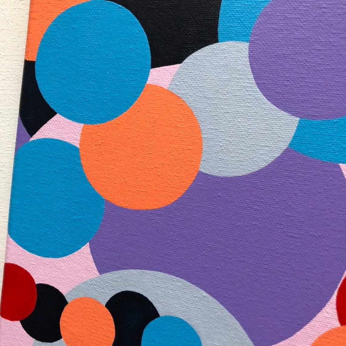 Wallpaper #52dQ-5IBSpphPi3-YpO815 Abstract Painting Circles Colorful Circular Art on Canvas Etsy