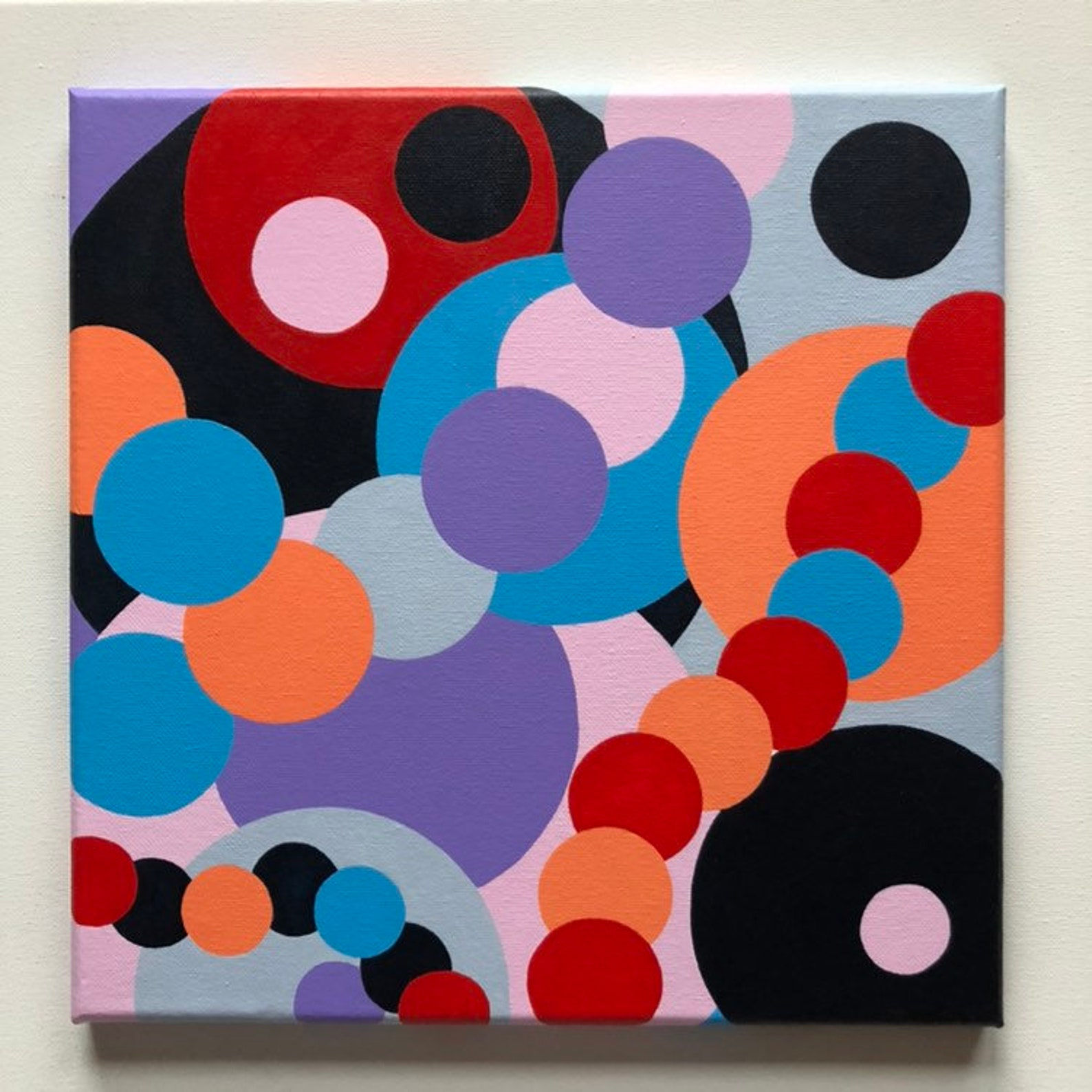 Wallpaper #52dQ-5IBSpphPi3-YpO810 Abstract Painting Circles Colorful Circular Art on Canvas Etsy