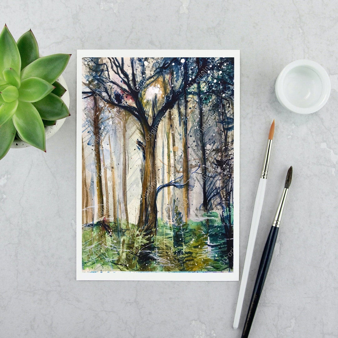 Wallpaper #d2c4EZMBSpphPi3-OPZ117 Forest Art Print Nature Print Abstract Forest Art Etsy