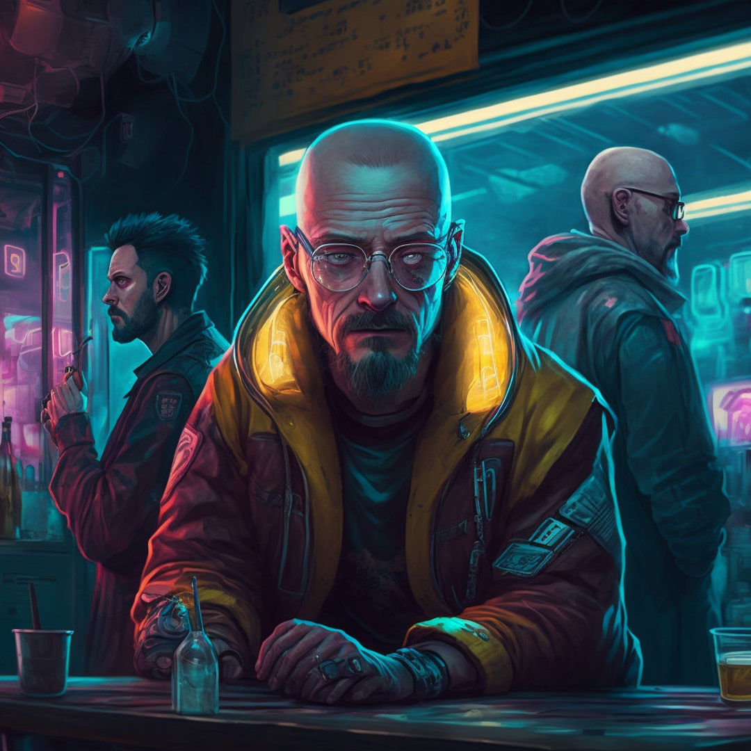 Wallpaper #2Wd58pIBSpphPi3-LXDc118 Walter White Cyberpunk Themed Digital Print Etsy Uk