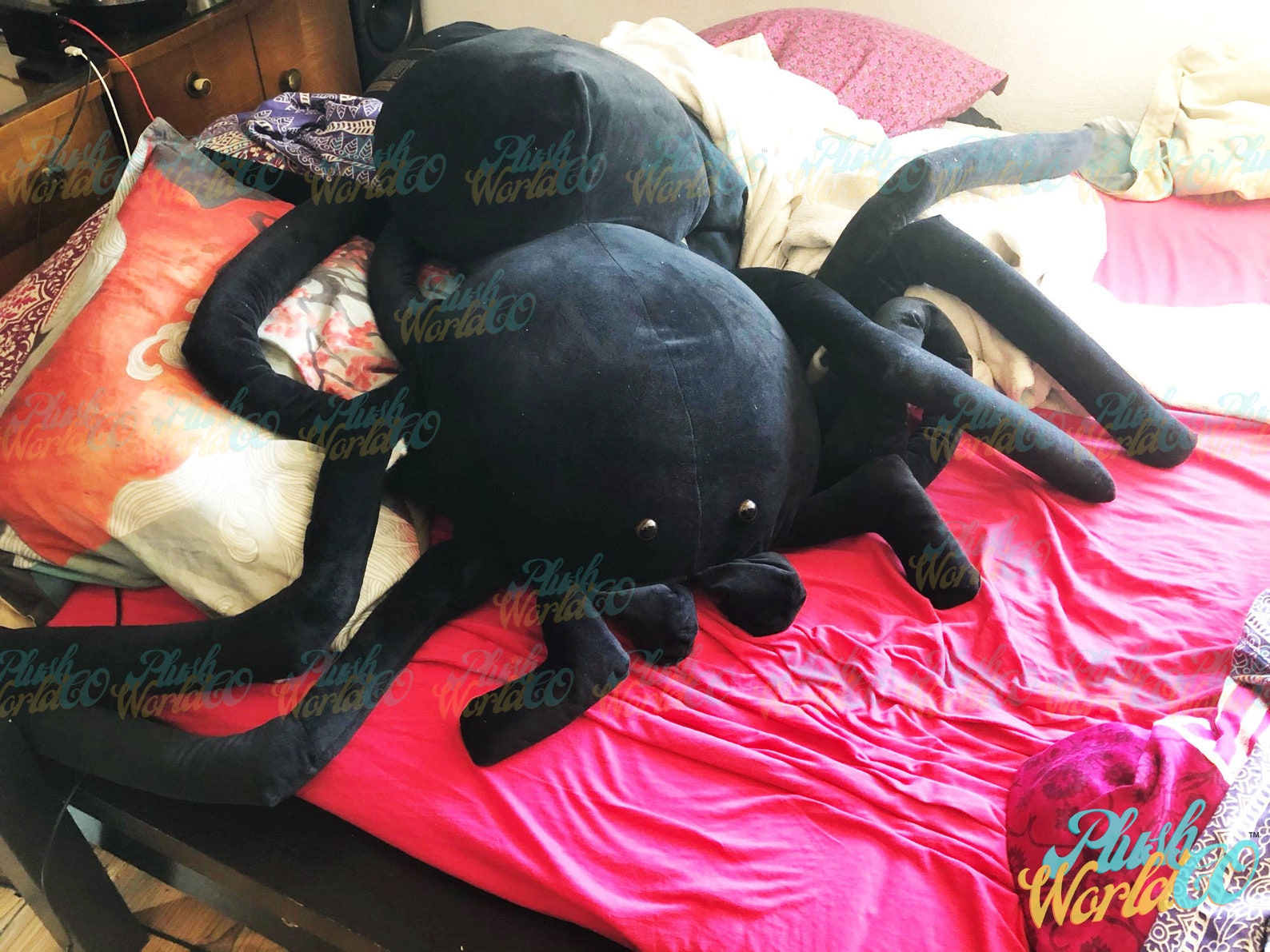 Wallpaper #3PQROpMBKFX8bn3rnHfv293 Giant Spider Plushie Black Monster Sleeping Spider Plush Etsy