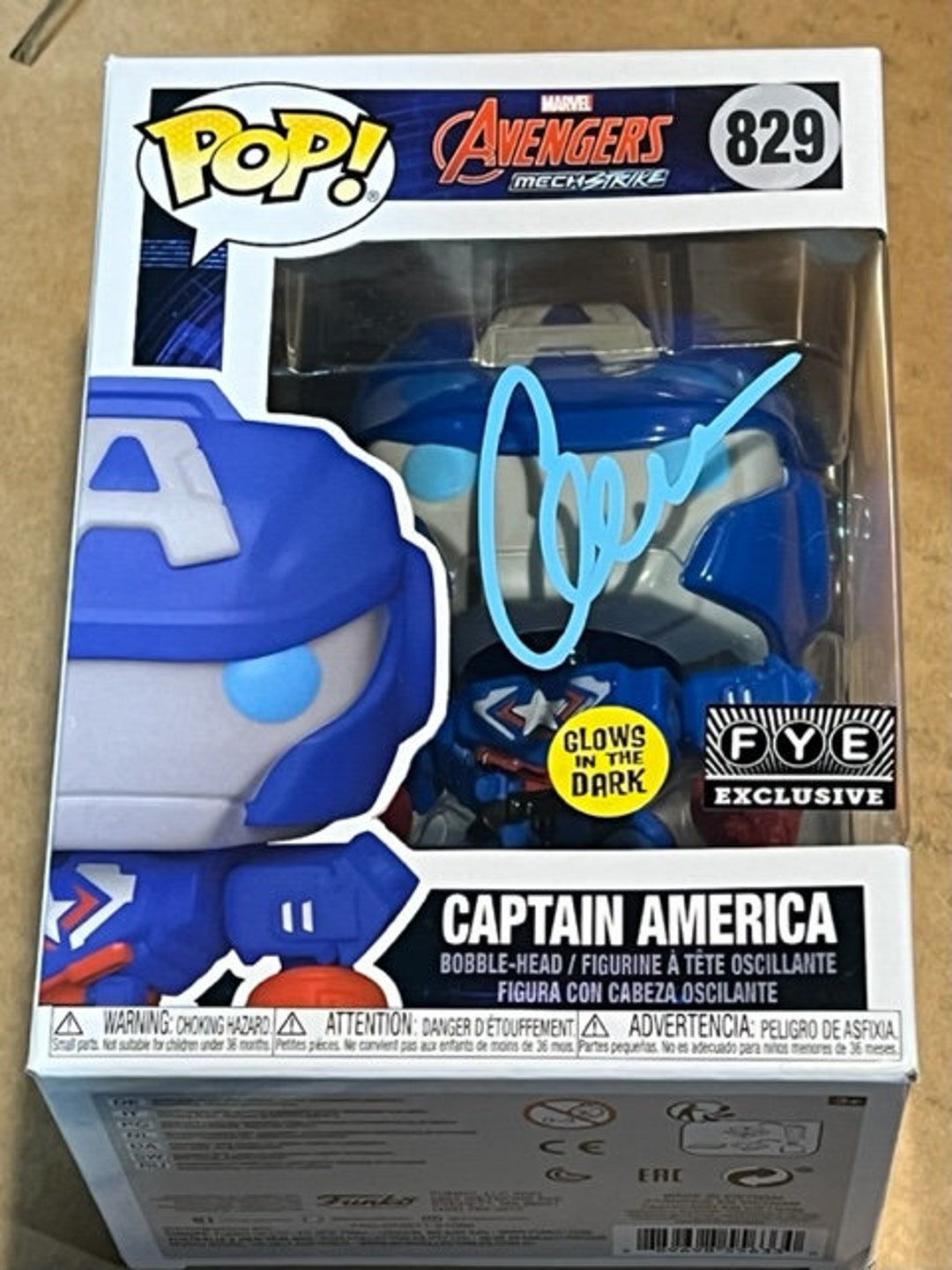 Wallpaper #PGe08JIBSpphPi3-pWiQ238 Chris Evans Signed Autographed Captain America Funko Pop Etsy