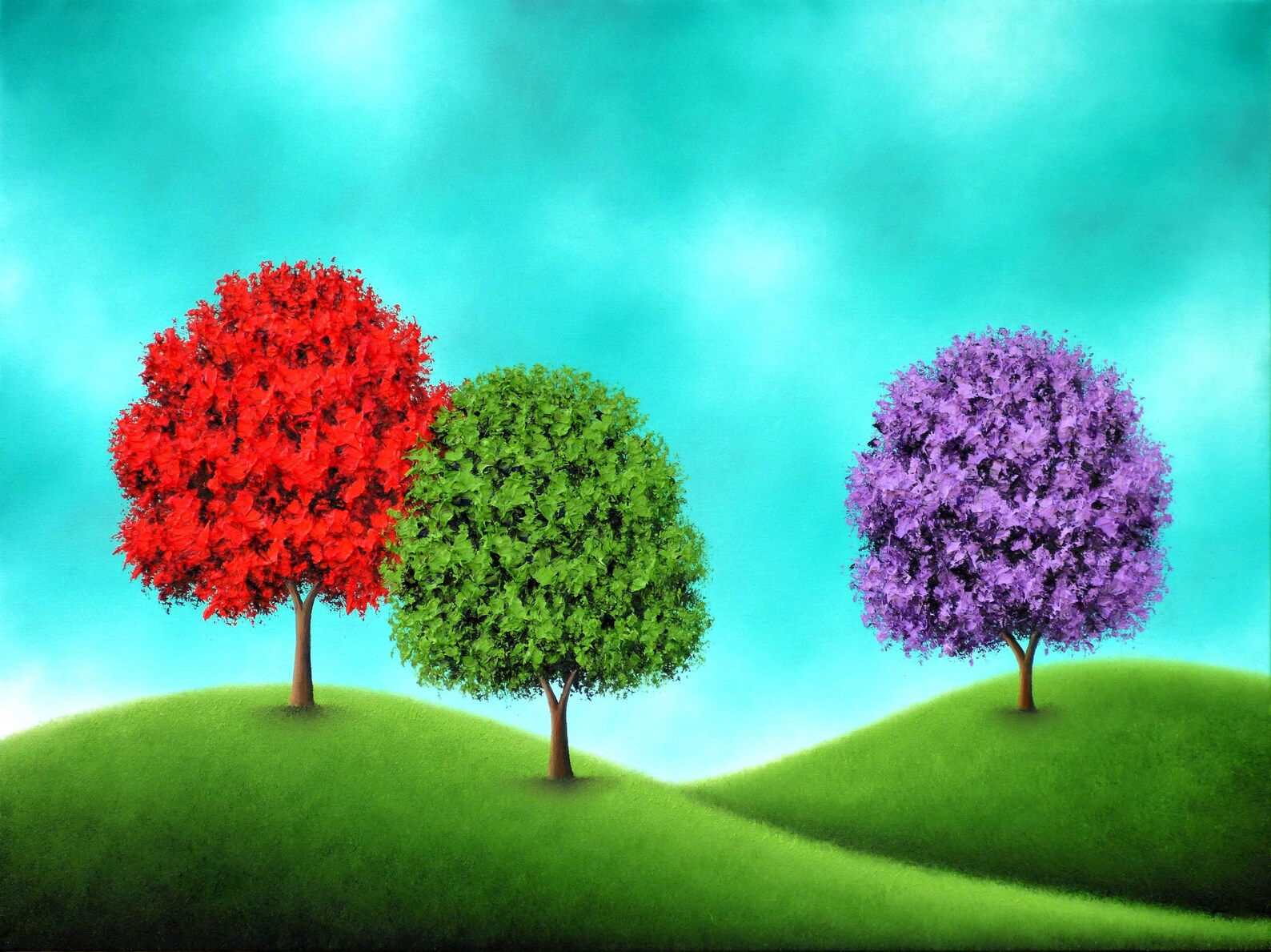 Wallpaper #02714 Three New Very Large Tree Paintings Rich Gane Art