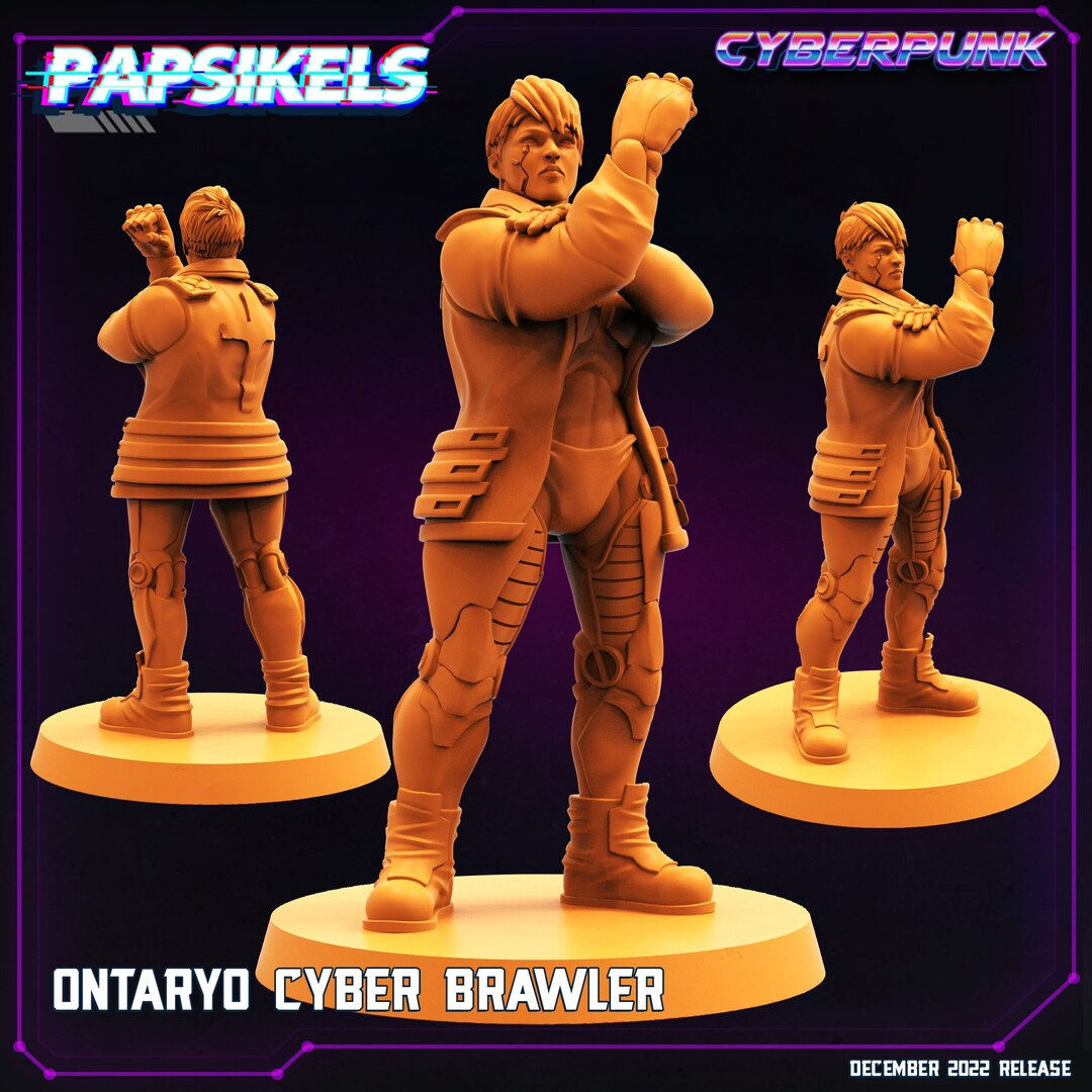 Wallpaper #QmhAGpMBSpphPi3-ExsT18 Ontaryo Cyber Brawler Cyberpunk 32mm Scale Alien Miniature Rpg Sci Fi