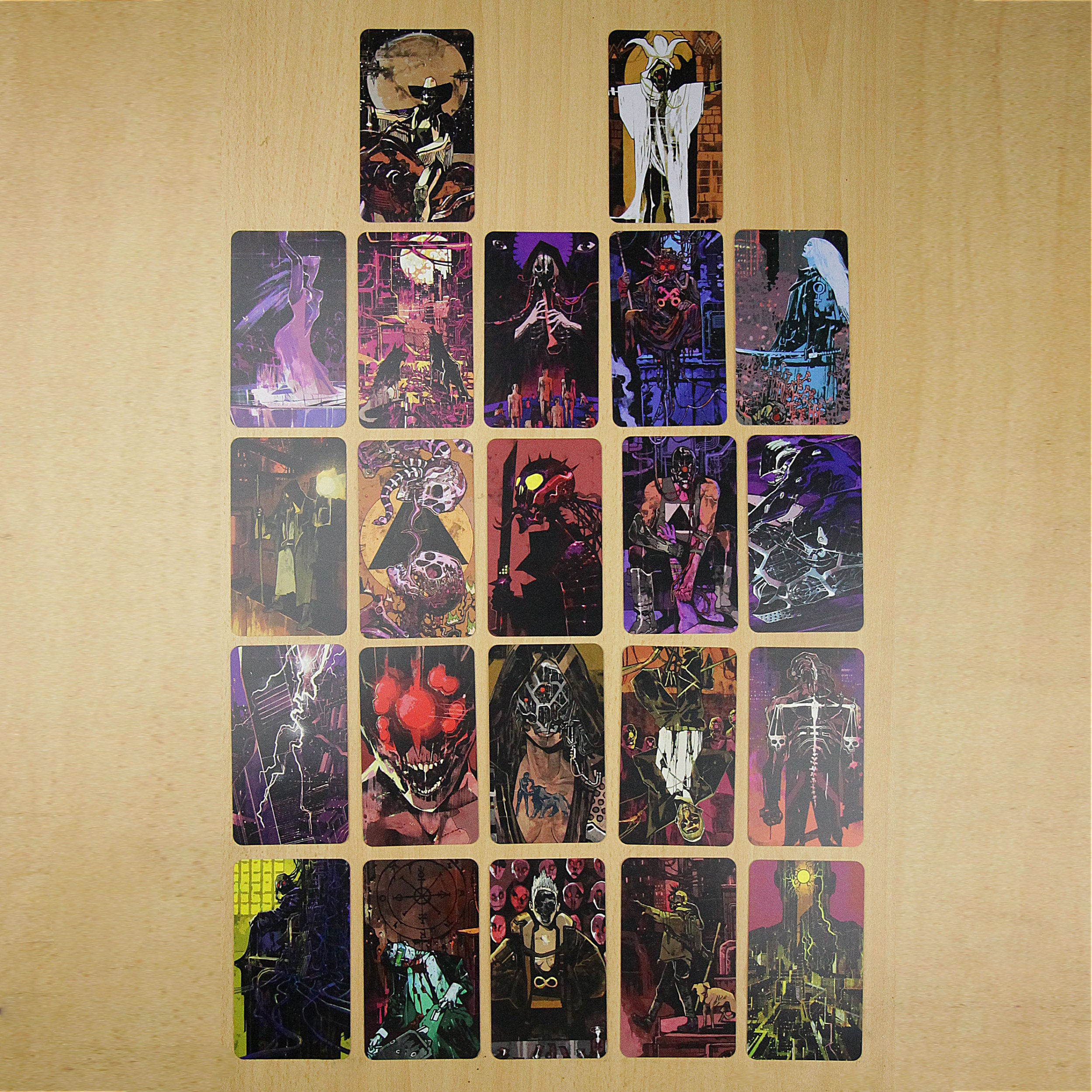Wallpaper #5wBZ5Y4BSdW8dNou6Qud45 Cyberpunk 2077 Tarot Deck 22 Cards Etsy