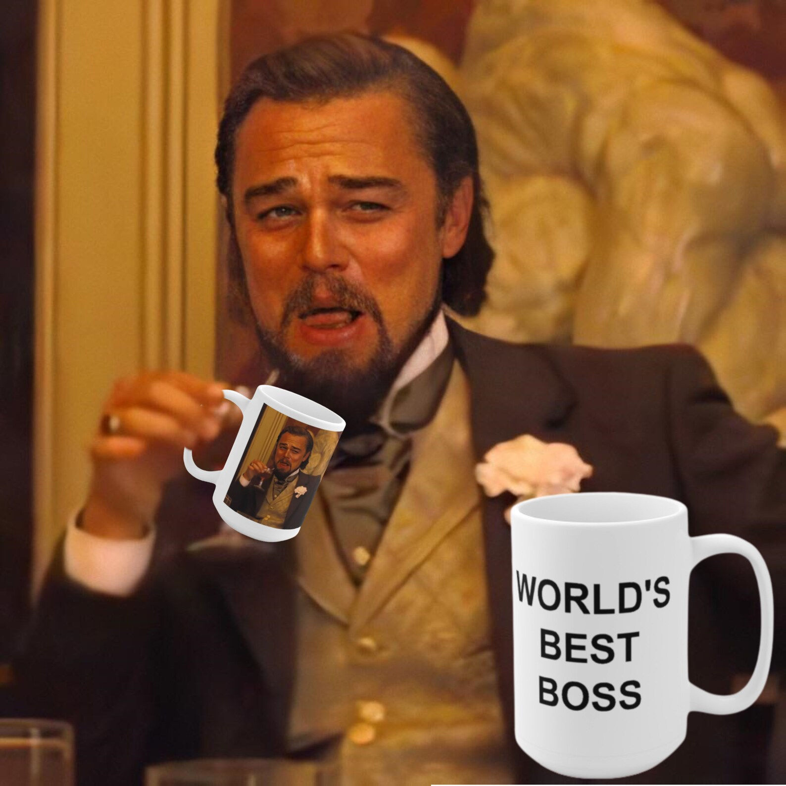 Wallpaper #Vmcg6ZIBSpphPi3-lEA2149 Leonardo Dicaprio Meme Django Unchained Worlds Best Boss Etsy
