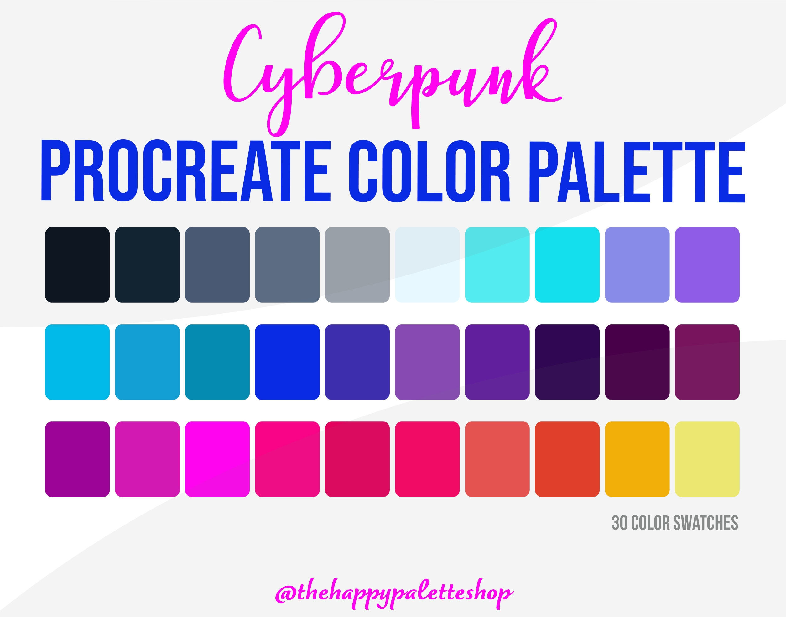 Wallpaper #yDtpbpcBSWmA-tzpi44t39 Cyberpunk Procreate Palette Lettering Digital Art Digital