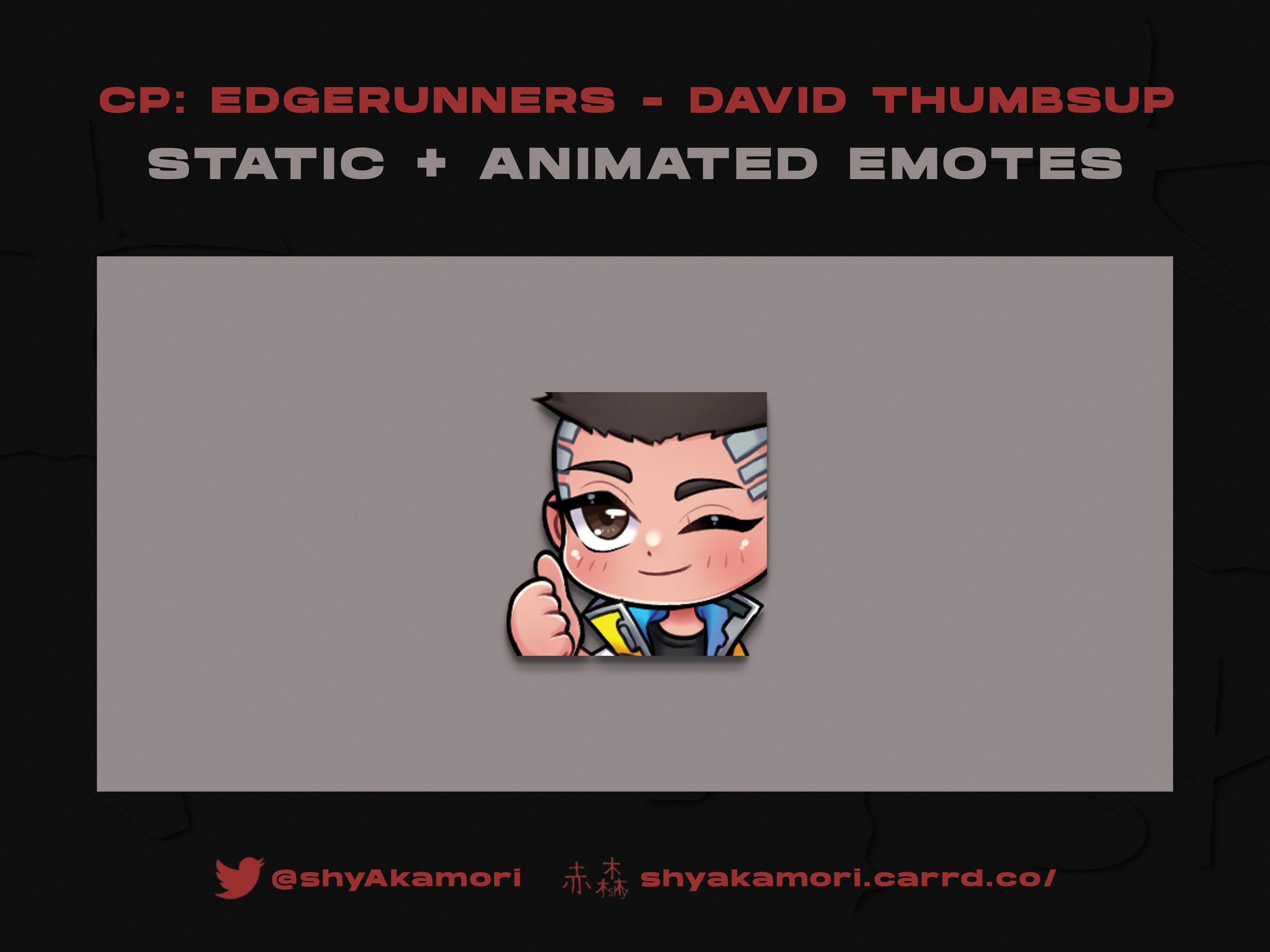 Wallpaper #bQN7ZJMBpyOg8YnE99dE5 Static and Animated Emotes Set Cyberpunk Edgerunners David Martinez