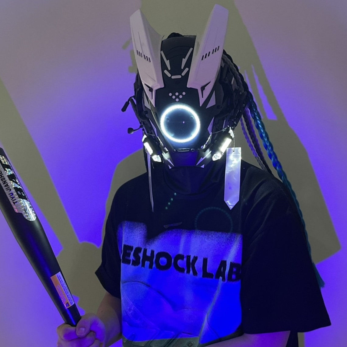 Wallpaper #XX2Y844Bnwiau_P6jw1w22 Cyberpunk Mask with Dreadlocks Cyber Cos Mask Cyberpunk Mask Etsy