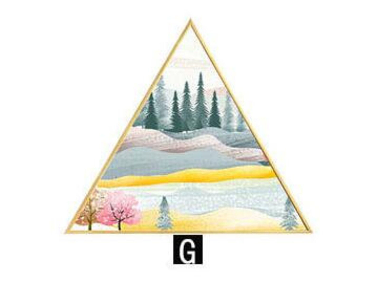 Wallpaper #6mcM8ZIBSpphPi3-jmn8196 Creative Triangle Tree River Landscape Canvas Art Photo Etsy