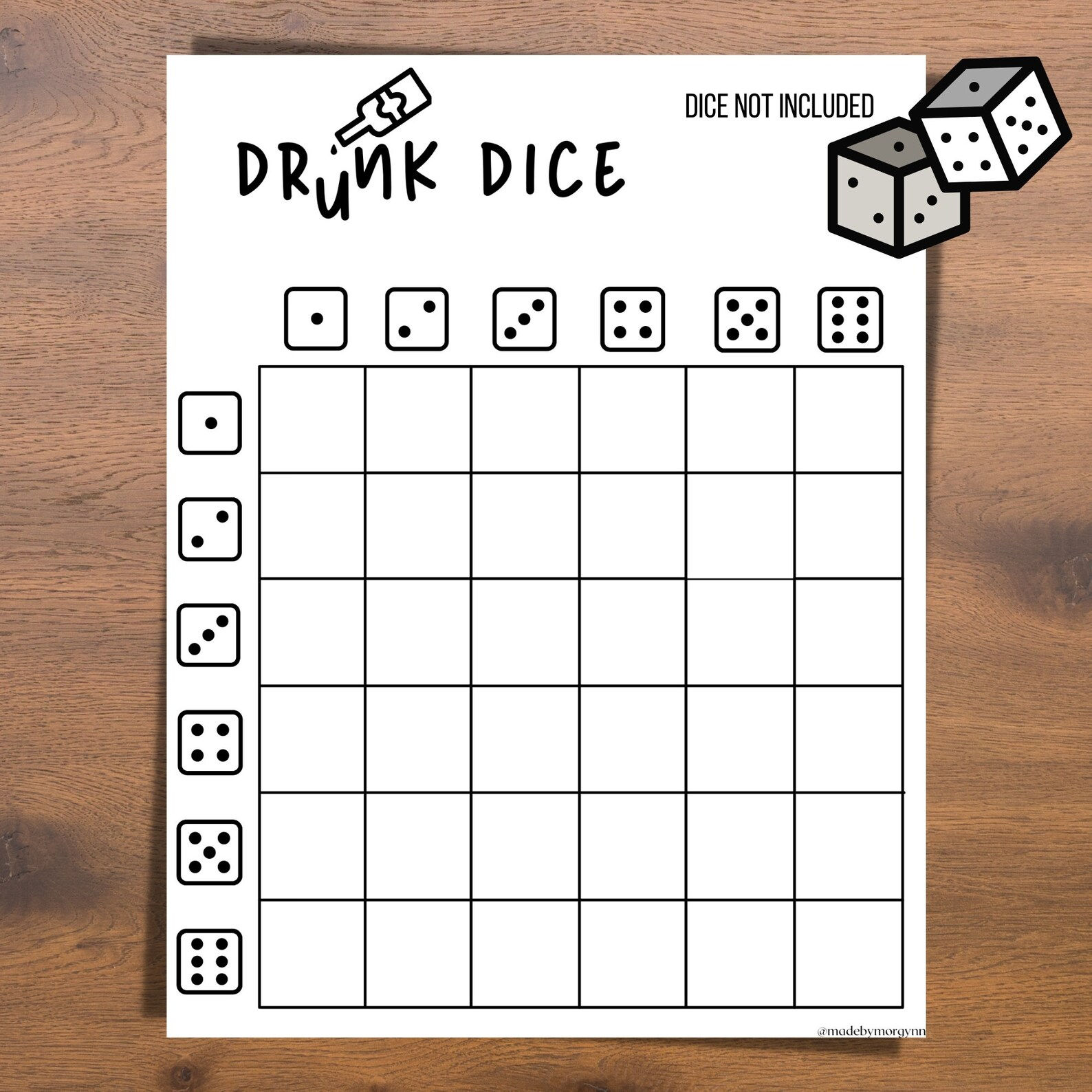 Wallpaper #g2zNKZMBMyCOpUSXDRRd11 Blank Drunk Dice Drinking Game Great for Pre Games Parties