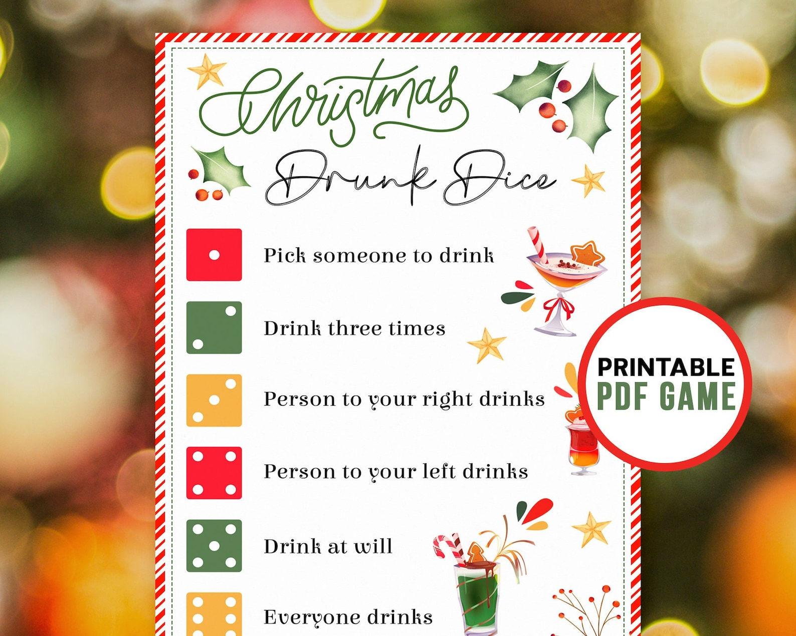 Wallpaper #g2zNKZMBMyCOpUSXDRRd61 Christmas Drunk Dice Game Drinking Games for Adults Etsy Uk