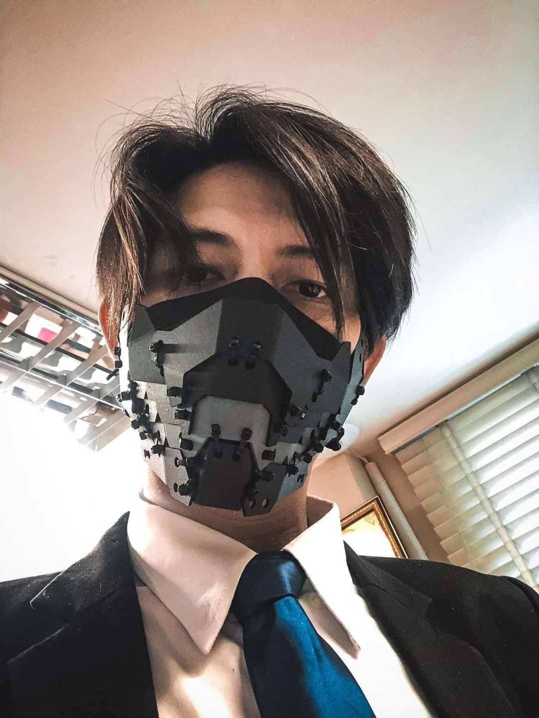Wallpaper #43Ppf44BFI5NbQksWBd-16 Cyberpunk Mask Design by Gins Mk5 Samurai Etsy
