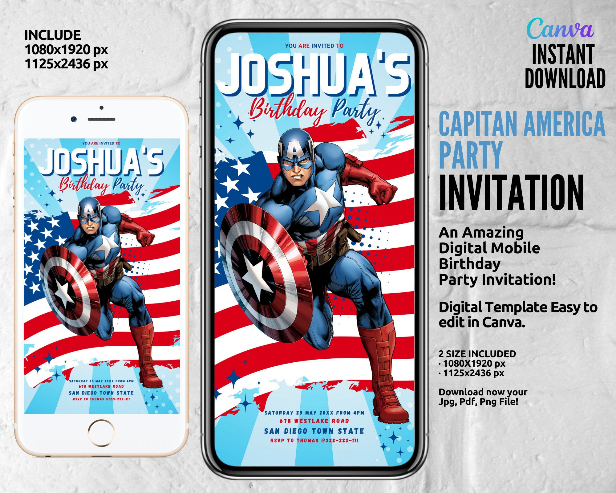 Wallpaper #ExkbEI8BtGB6xQ78xV6e14 Captain America Birthday Invitations Super Hero Birthday Etsy