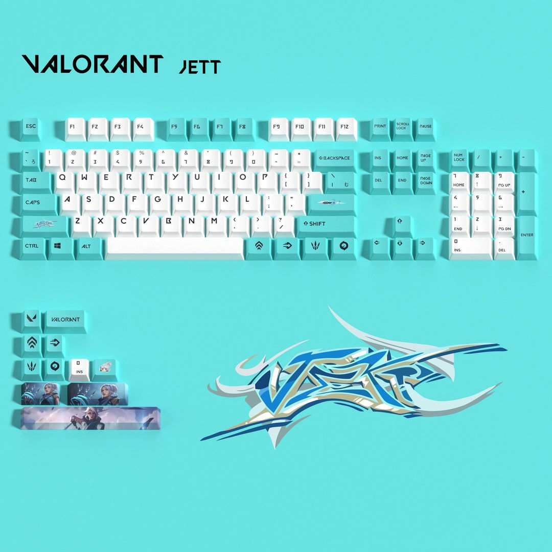 Wallpaper #dhr5UZMB1yWOL4qgTILP238 Valorant Jett Custom Full Set Keycaps Best Gift for Valorant Player