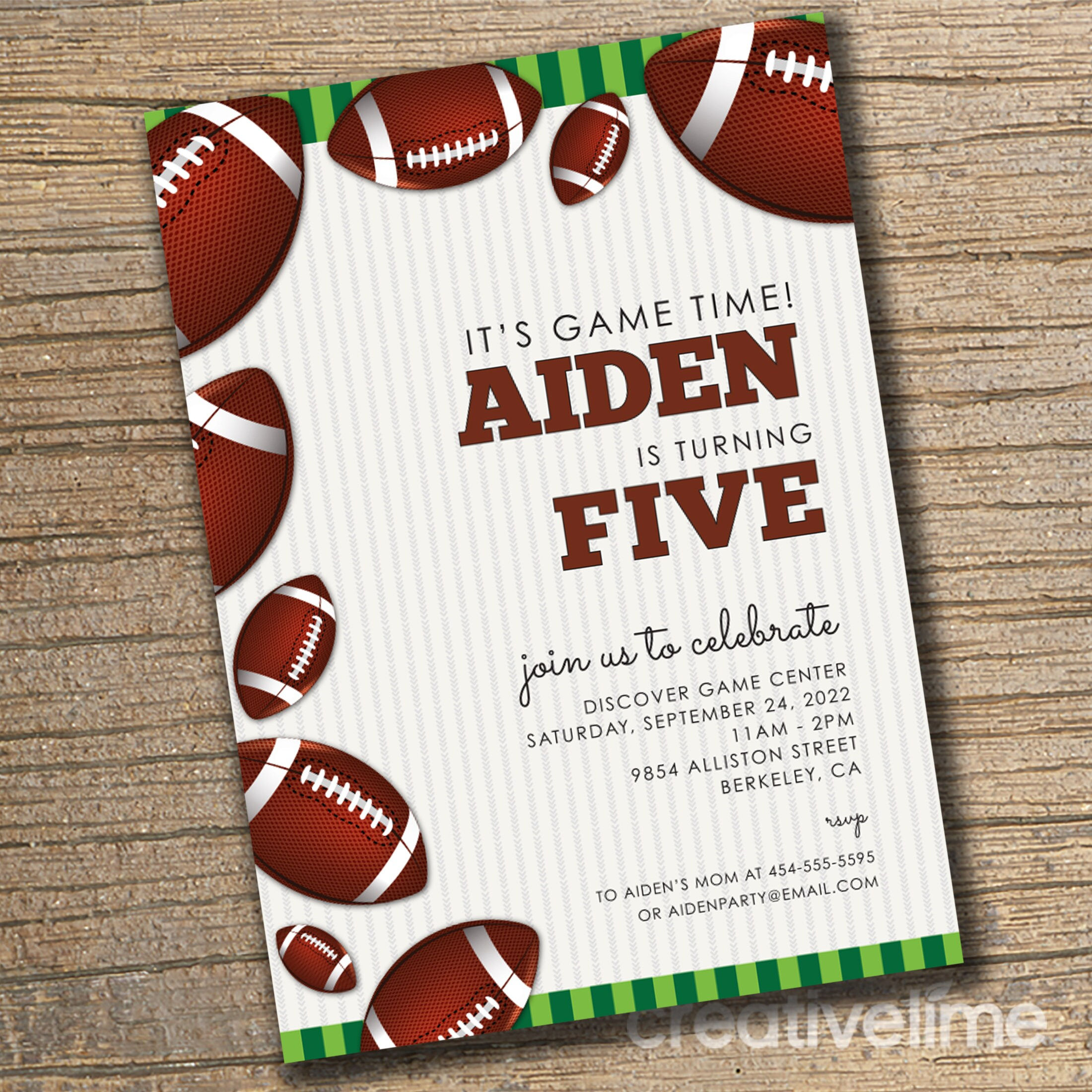 Wallpaper #f6344 Free Printable Football Birthday Invitations Drevio Free and