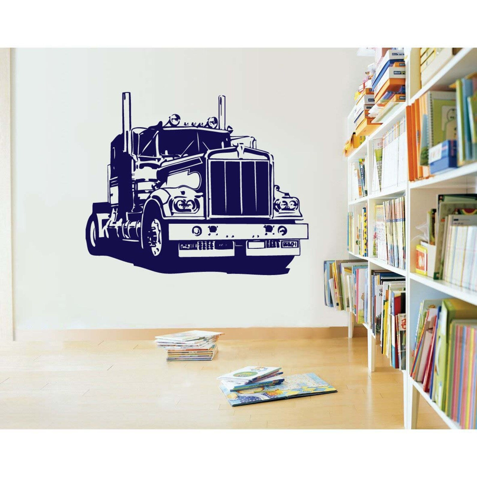 Wallpaper #rbg73JIBJvJKYCmEZfqB1 Large Semi Truck Vinyl Wall Sticker Decal Boys Room 48 in W X Etsy