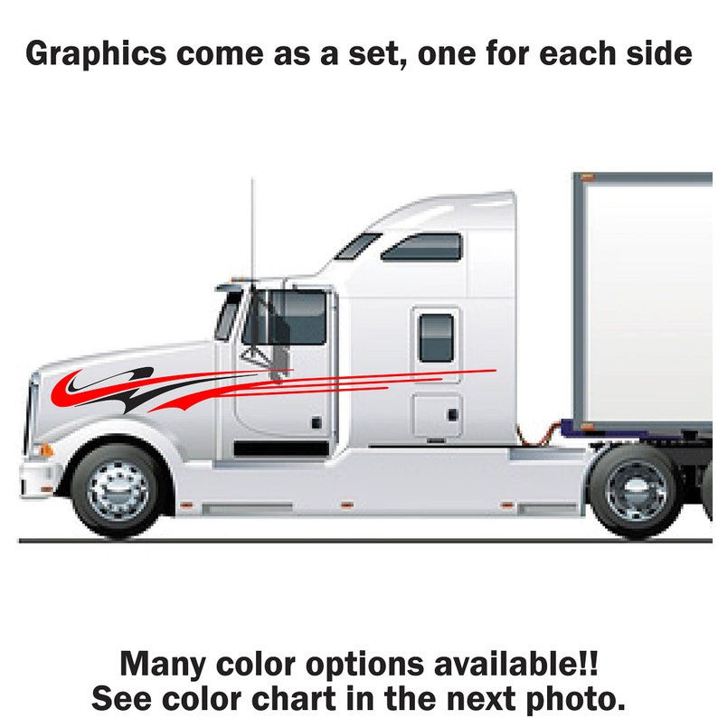 Wallpaper #rbg73JIBJvJKYCmEZfqB6 Semi Truck Vinyl Graphics Decals Stripes Many Colors Left and Etsy Uk