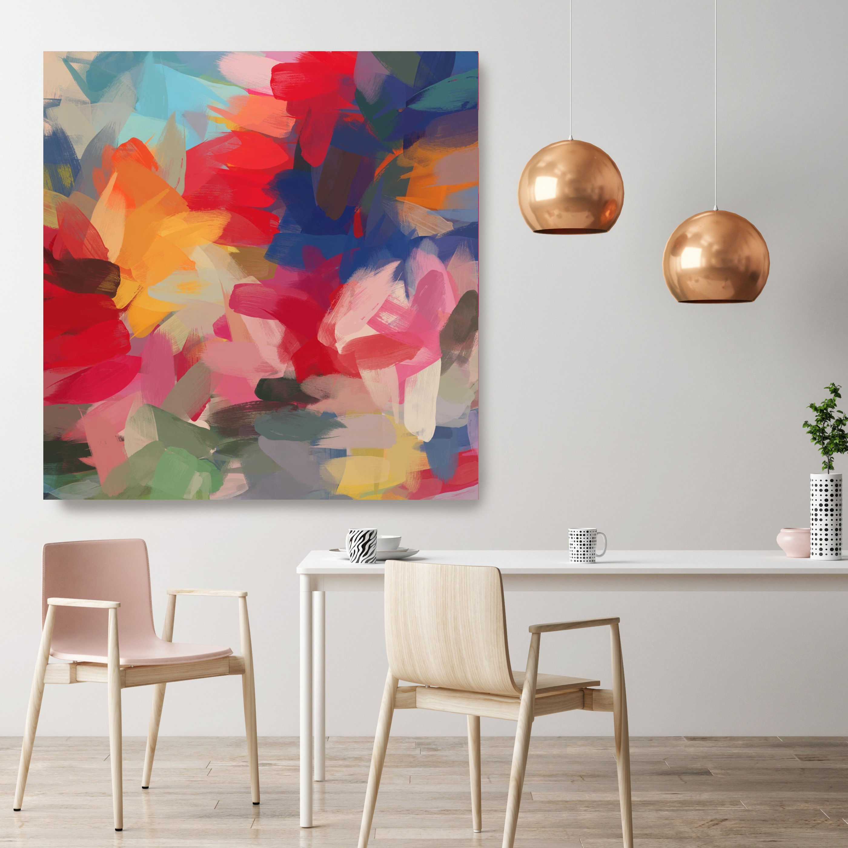 Wallpaper #DLjRPpIBJvJKYCmEuM3i57 Extra Large Painting Colorful Extra Large Wall Art Colorful Chaos Red